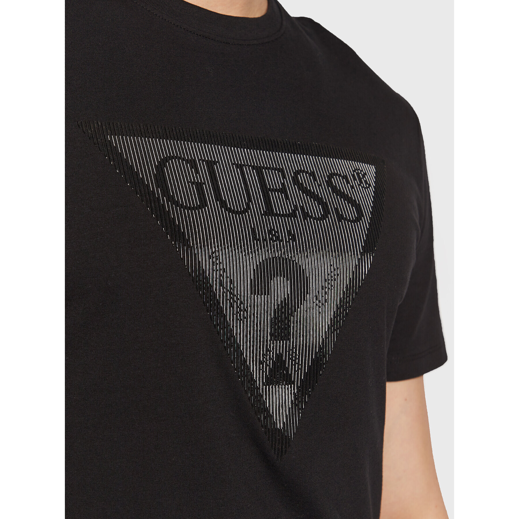 Guess Тишърт Shiny Gel Triangle M3GI33 J1314 Черен Slim Fit - Pepit.bg