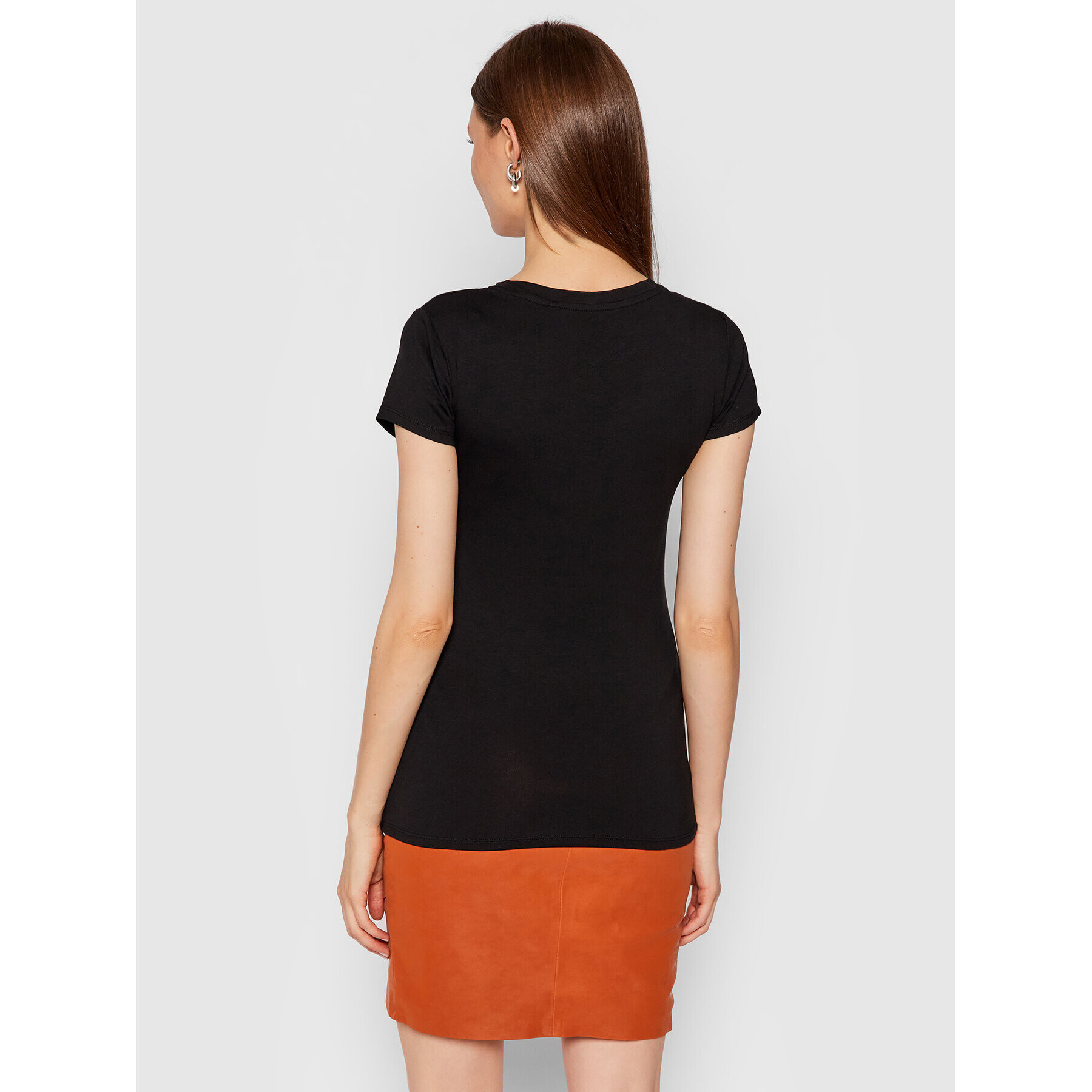Guess Тишърт Split Script Logo W1BI22 KAKZ1 Черен Slim Fit - Pepit.bg