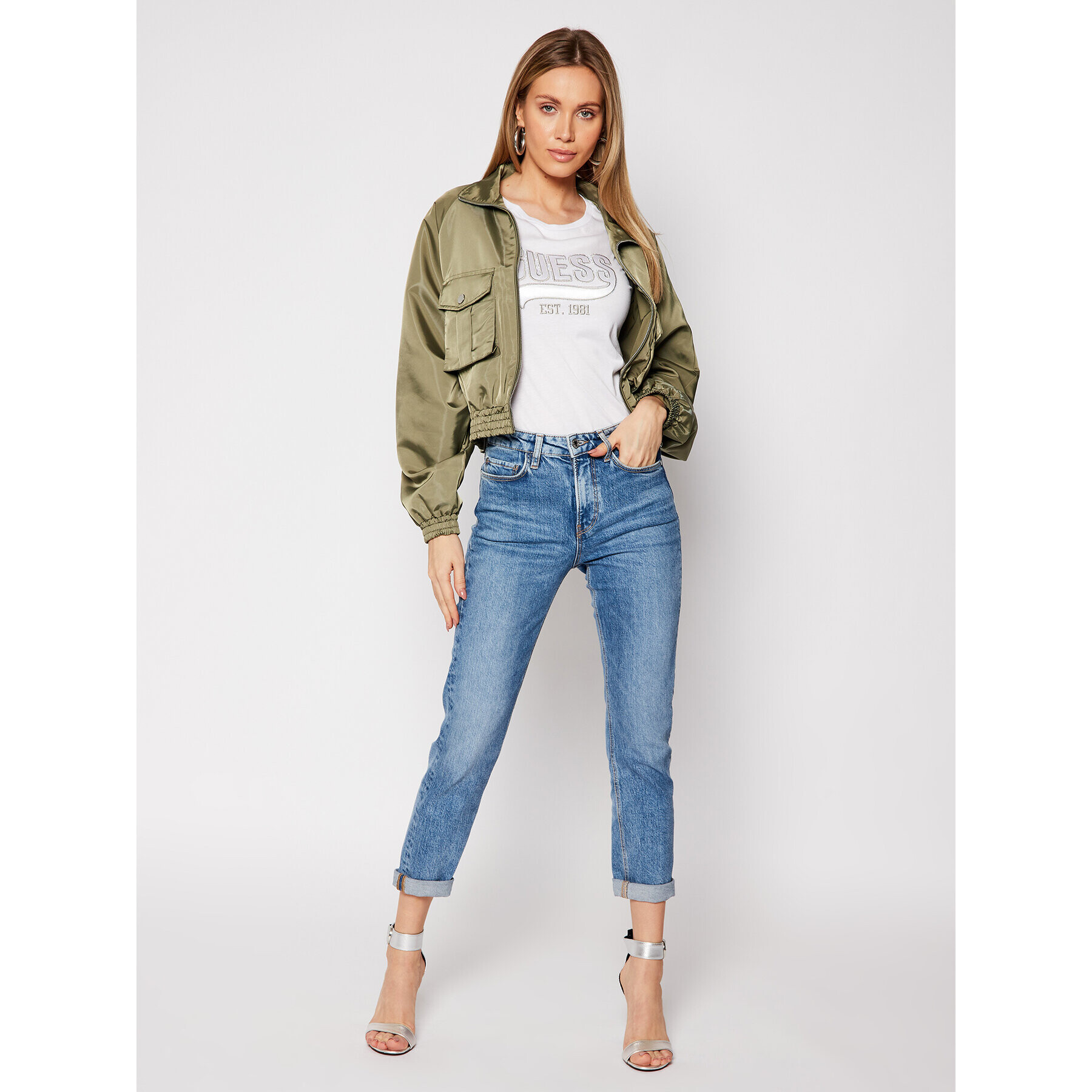 Guess Тишърт Ss Cn Marisol W1GI0H K46D0 Бял Regular Fit - Pepit.bg