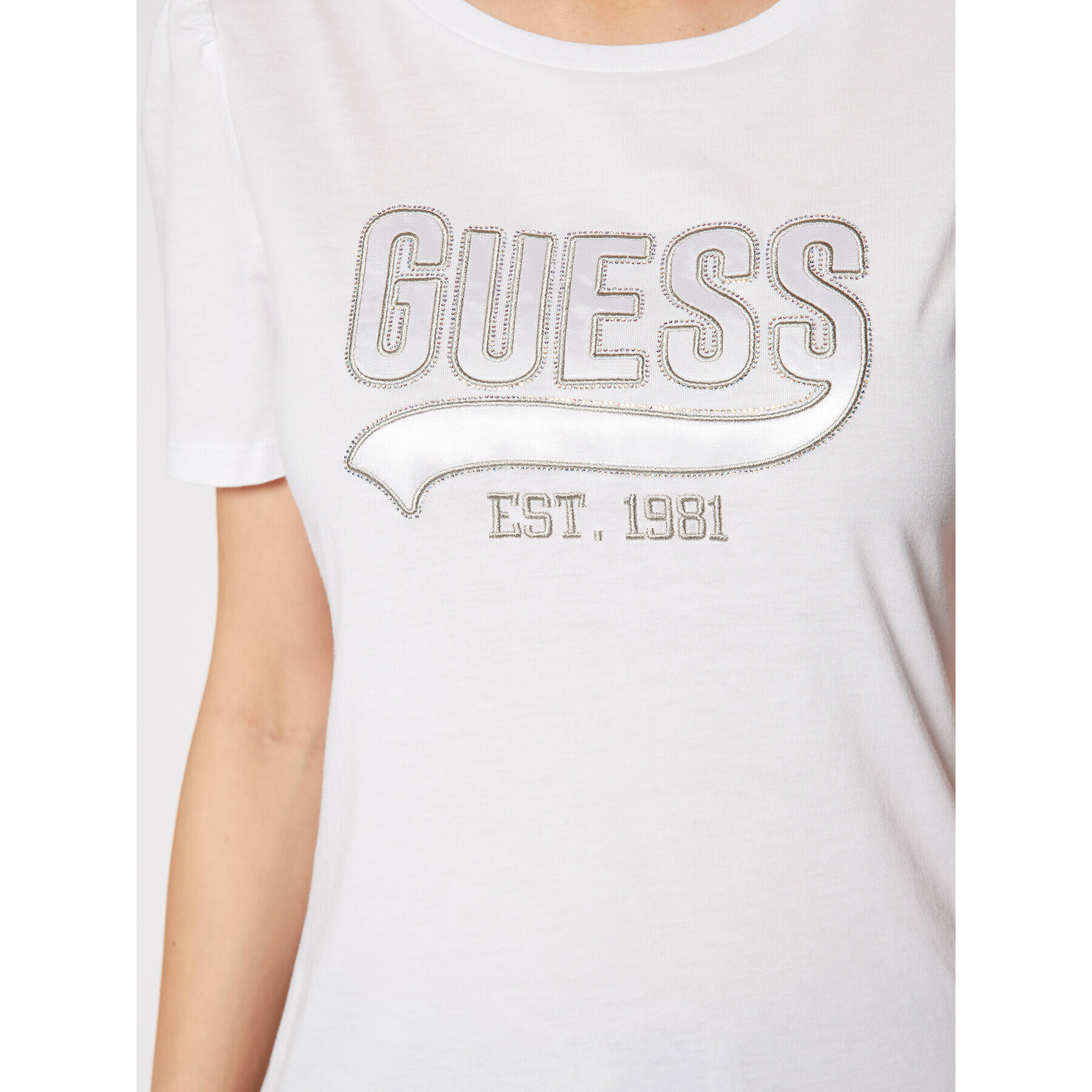 Guess Тишърт Ss Cn Marisol W1GI0H K46D0 Бял Regular Fit - Pepit.bg
