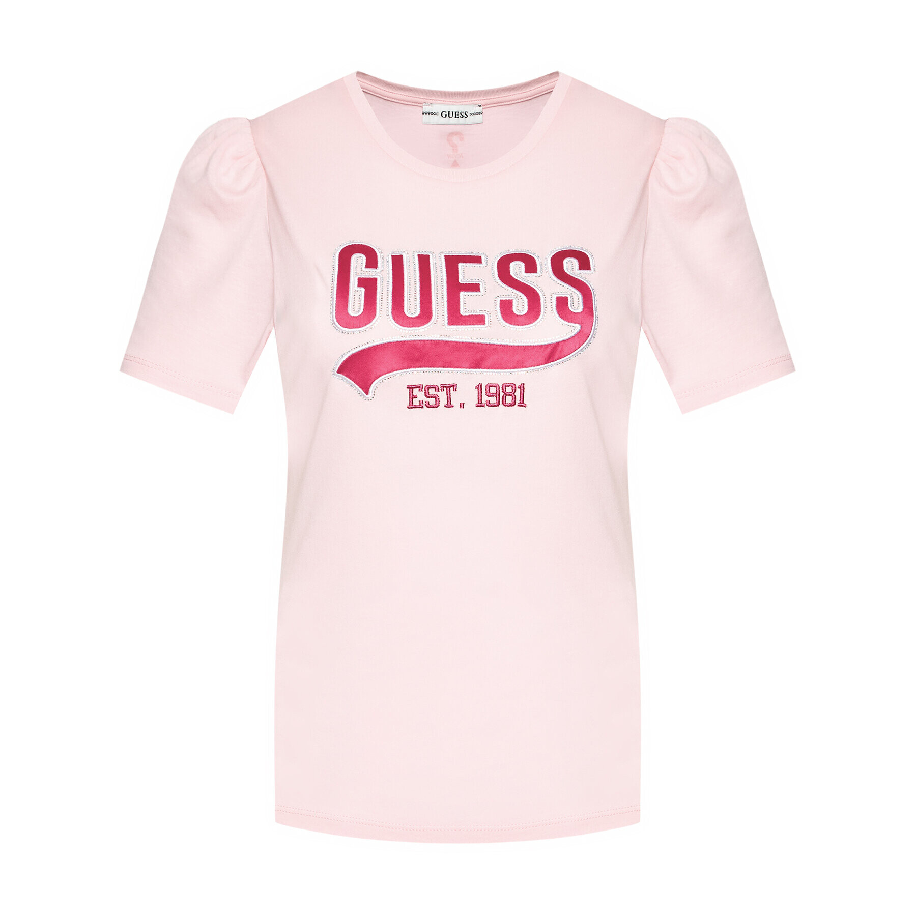 Guess Тишърт Ss Cn Marisol W1GI0H K46D0 Розов Regular Fit - Pepit.bg