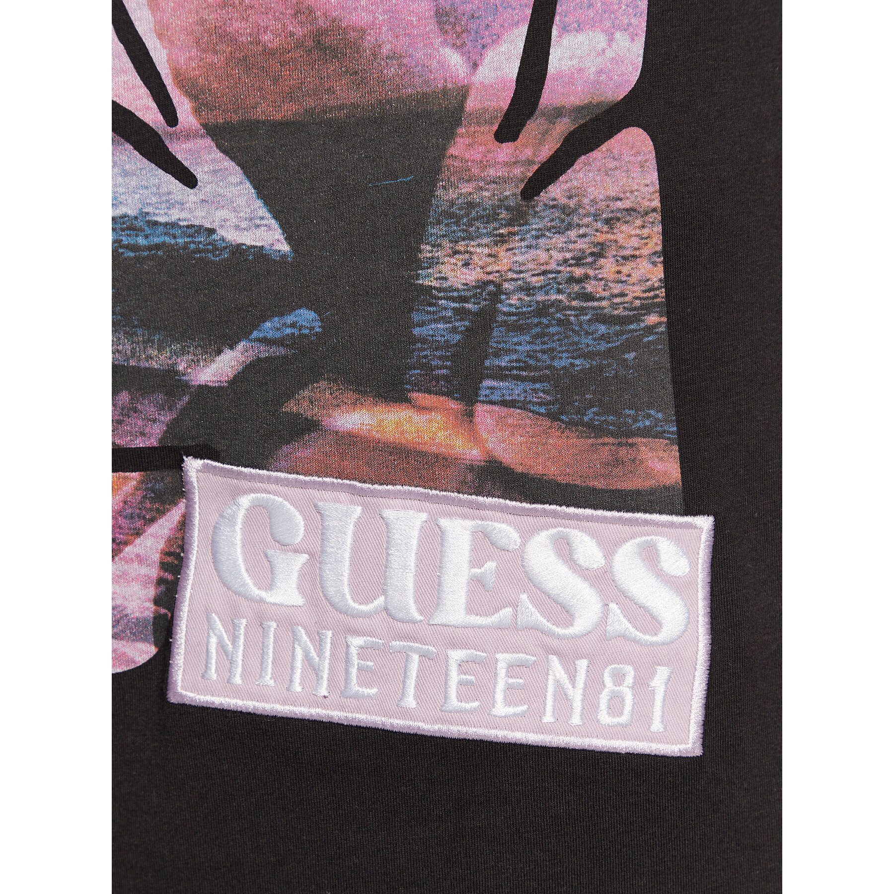 Guess Тишърт Sunset Flower M3GI29 I3Z14 Черен Slim Fit - Pepit.bg