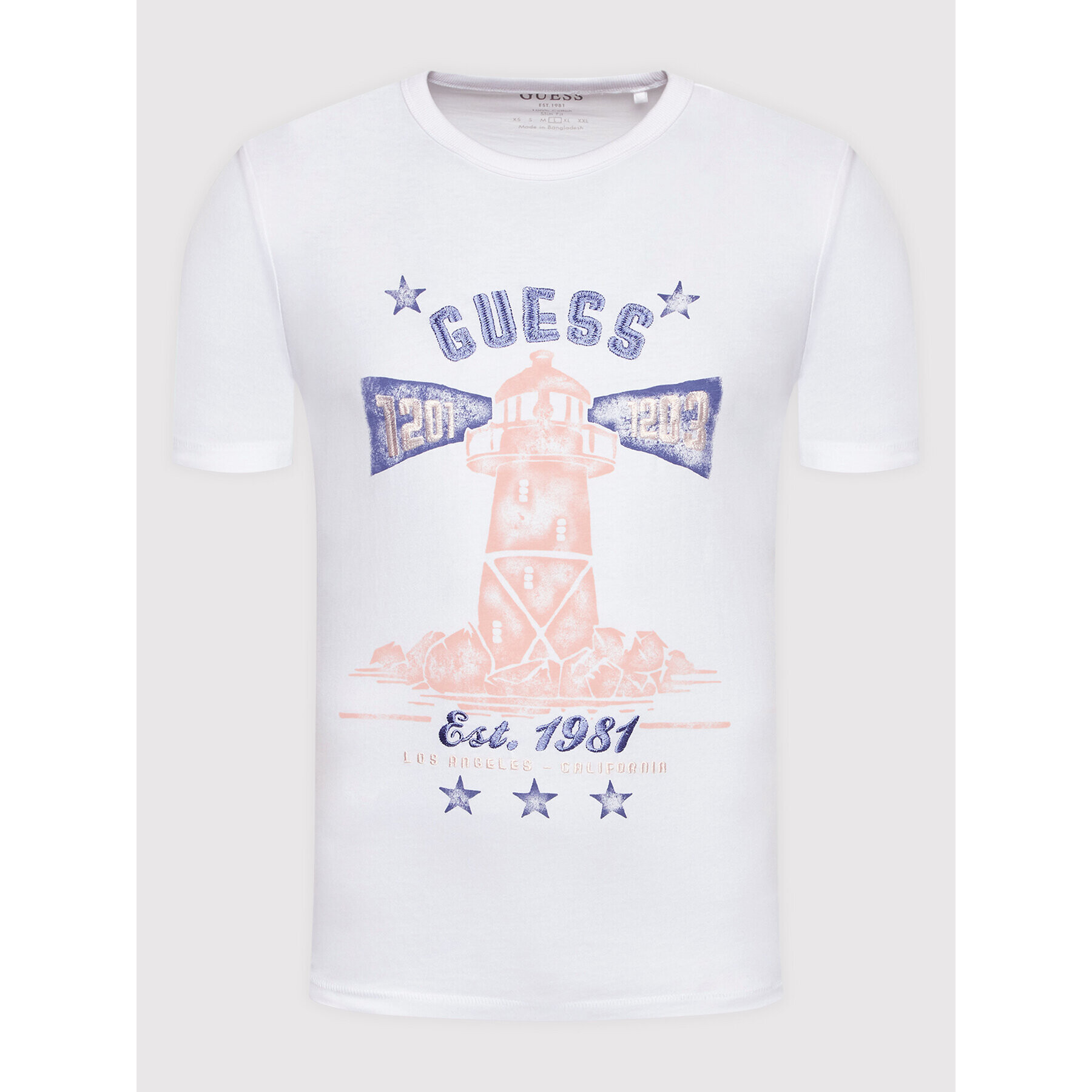 Guess Тишърт Thewat M2GI15 K8FQ0 Бял Regular Fit - Pepit.bg