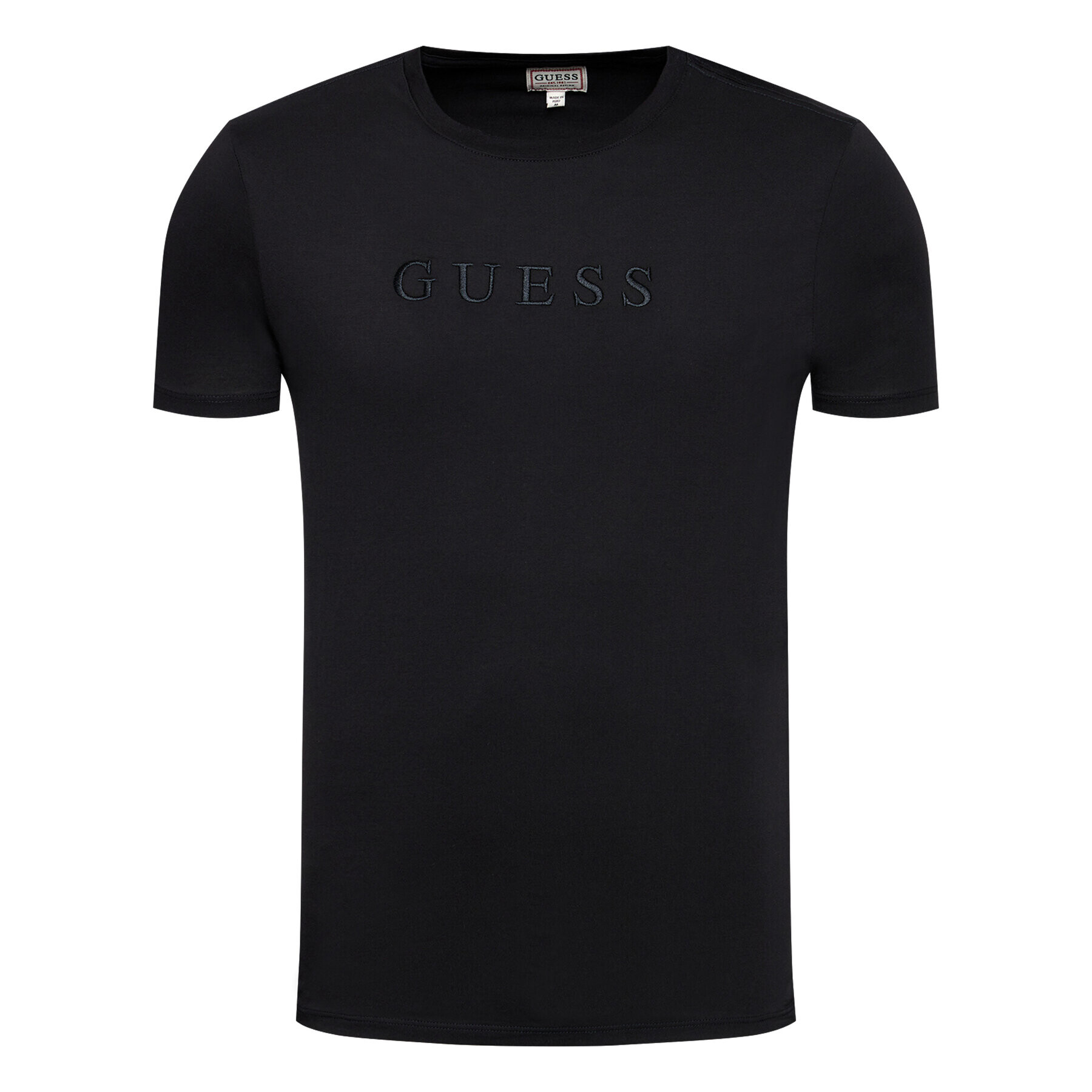 Guess Тишърт Tone-On-Tone Logo M82P64 R7HD0 Черен Regular Fit - Pepit.bg