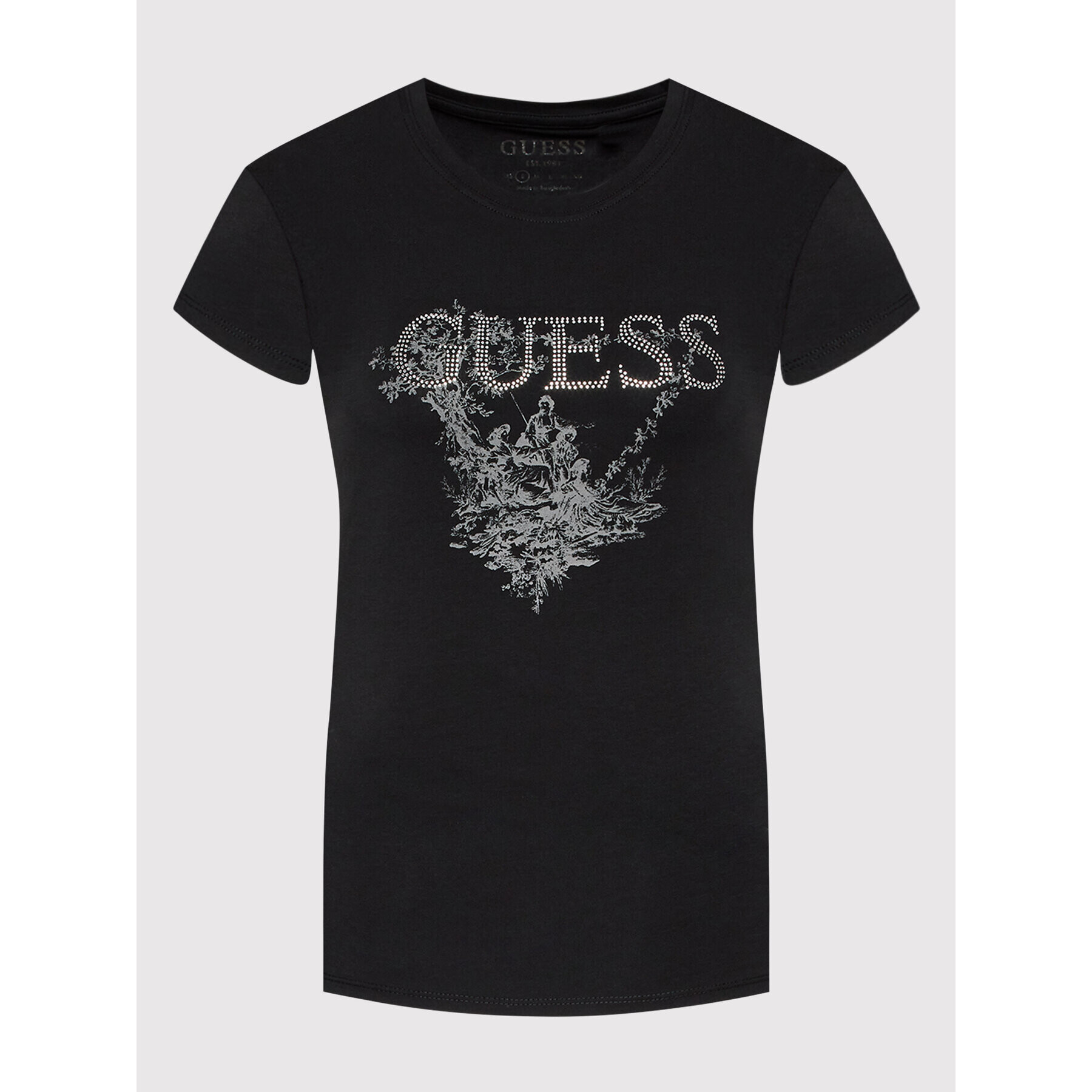 Guess Тишърт Triangle Lafies Logo W2BI23 KA0Q4 Черен Regular Fit - Pepit.bg