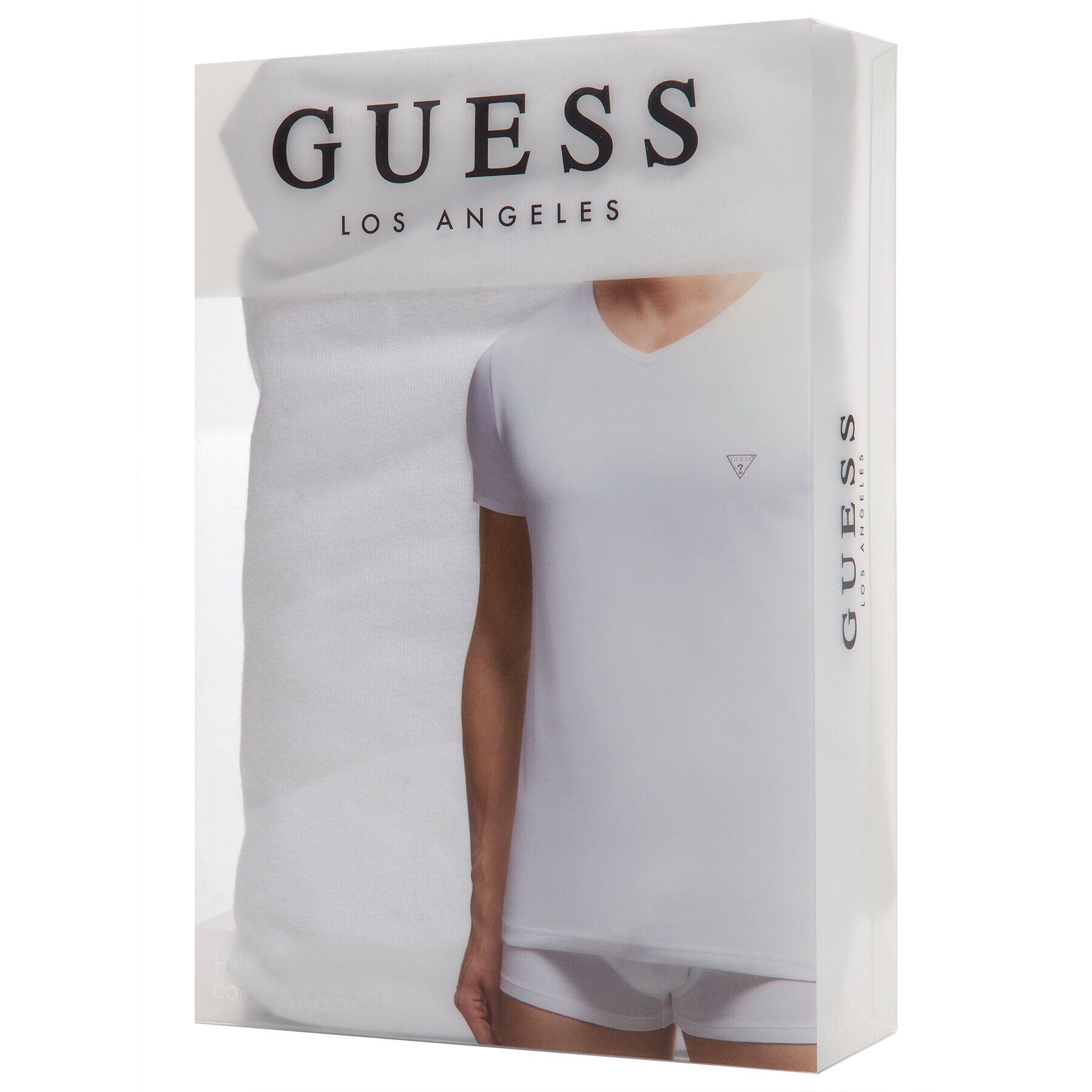 Guess Тишърт U97M01 JR003 Бял Slim Fit - Pepit.bg