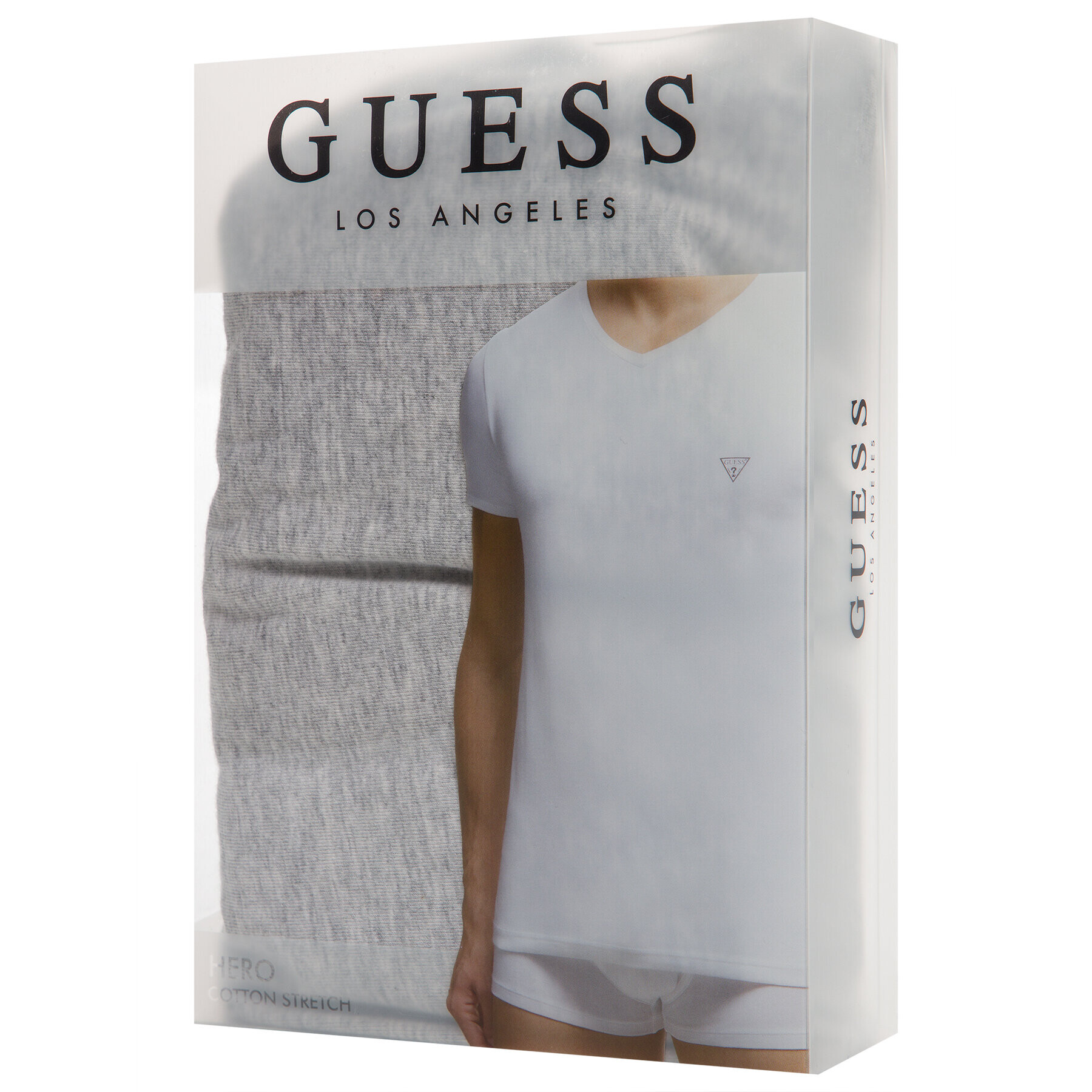 Guess Тишърт U97M01 JR003 Сив Slim Fit - Pepit.bg