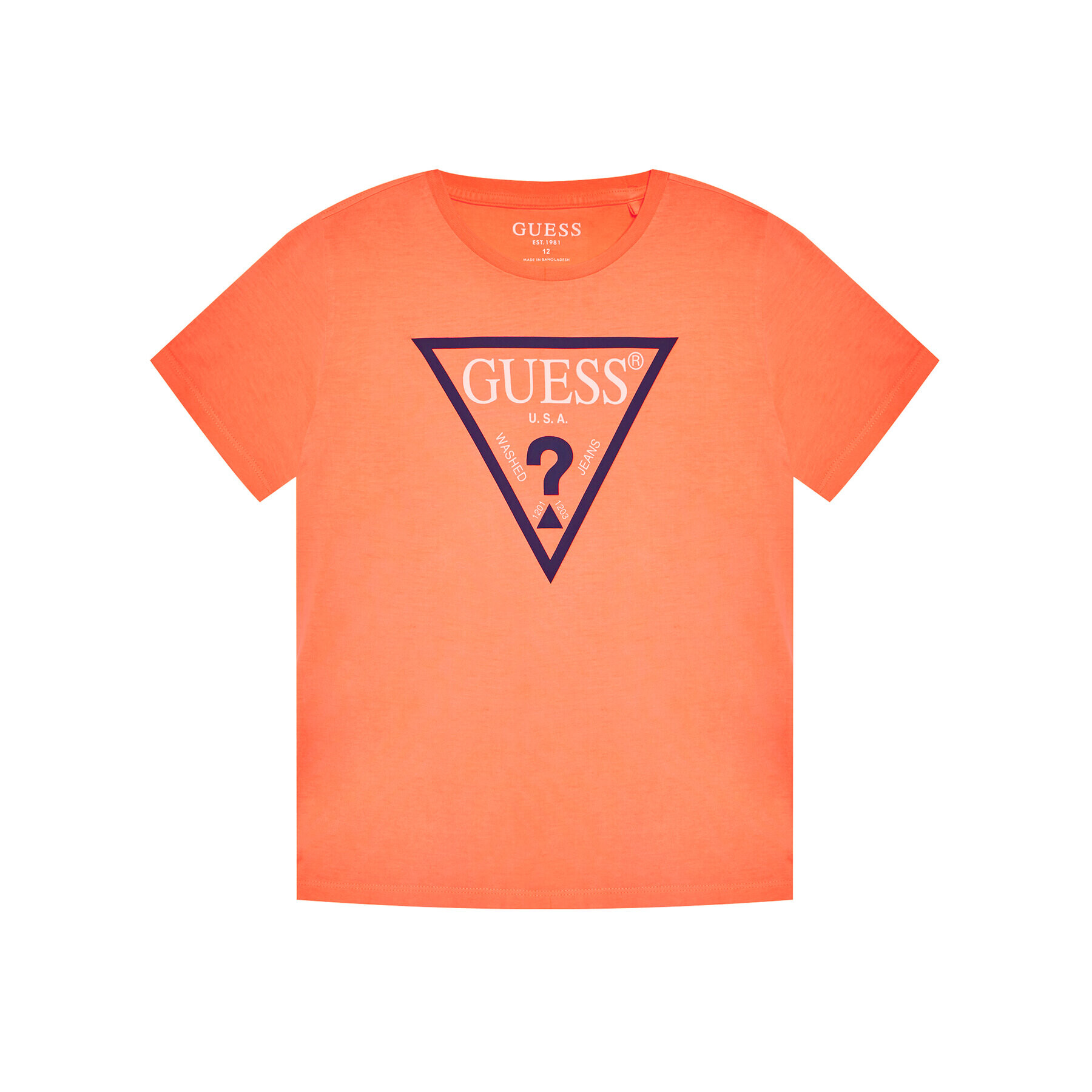 Guess Тишърт Unisex Оранжев Regular Fit - Pepit.bg