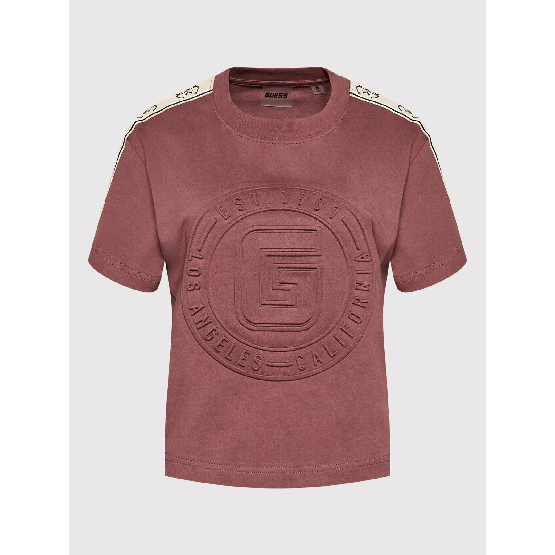 Guess Тишърт V2BI05 I3Z14 Бордо Relaxed Fit - Pepit.bg