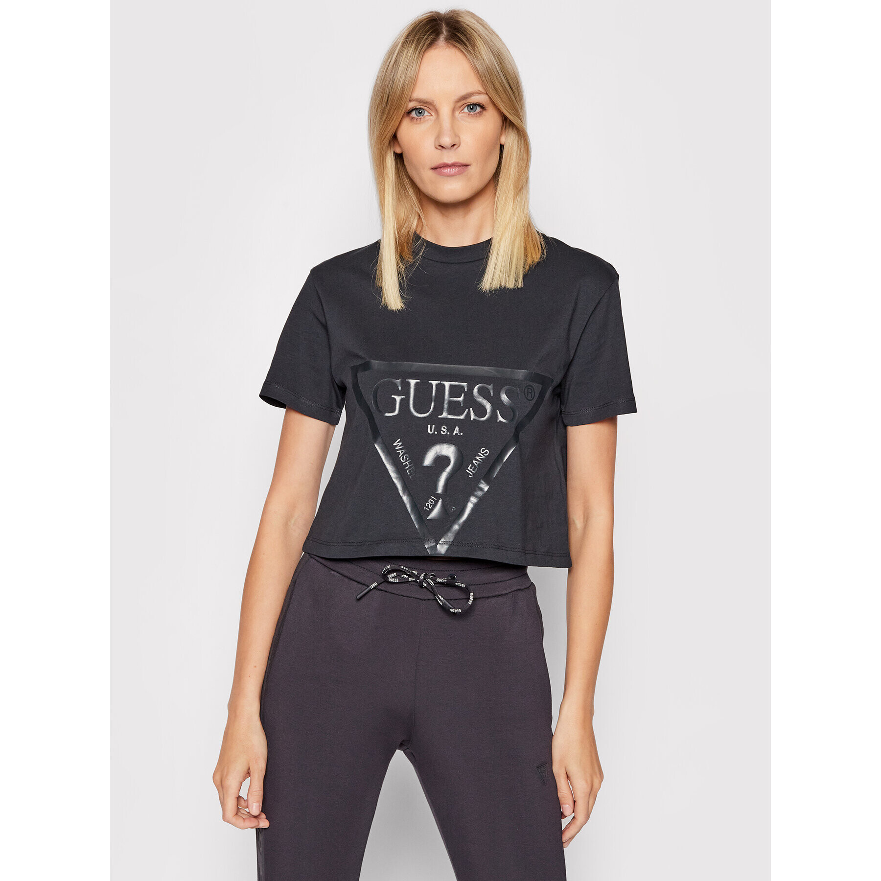 Guess Тишърт V2RI00 K8HM0 Сив Relaxed Fit - Pepit.bg