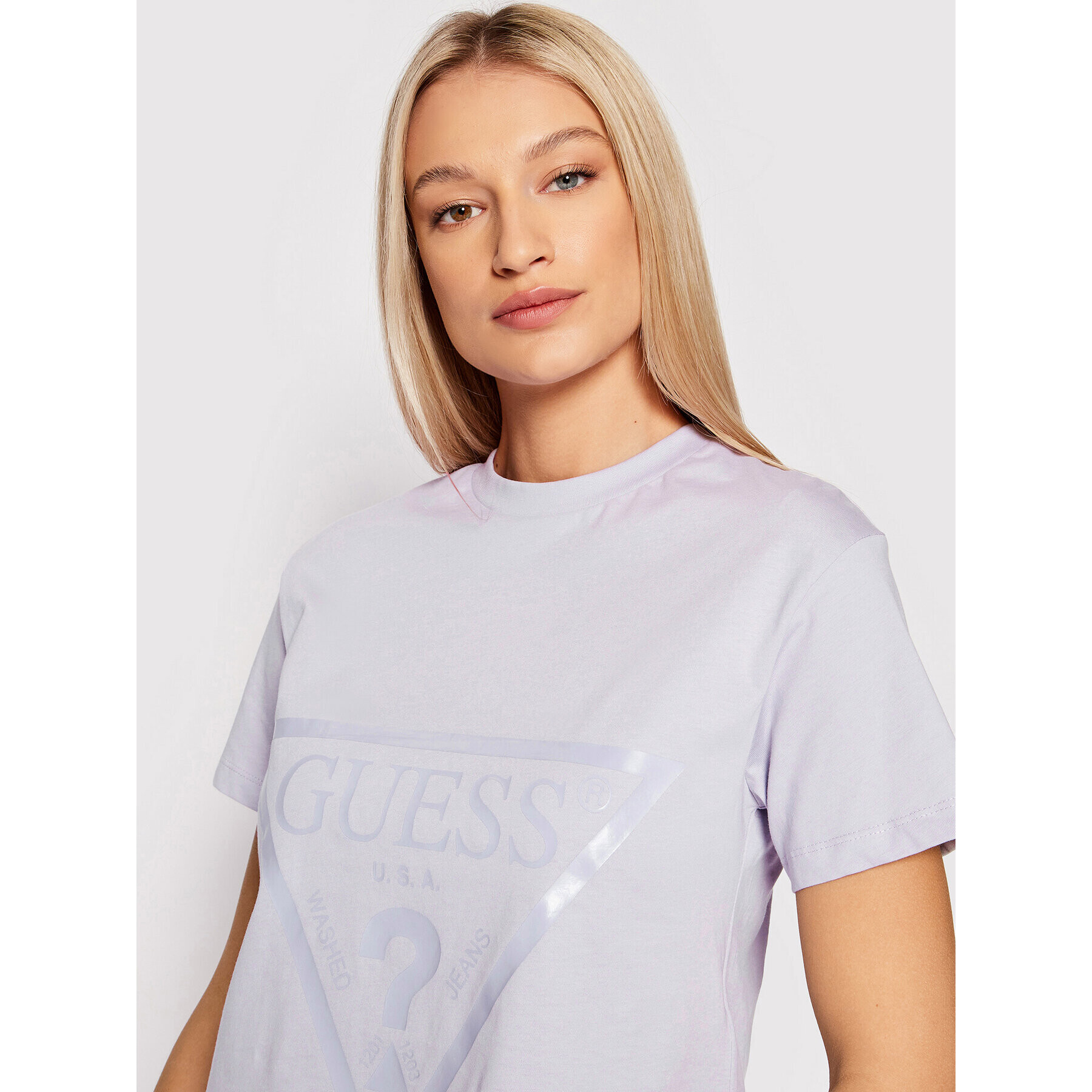 Guess Тишърт V2RI00 K8HM0 Виолетов Relaxed Fit - Pepit.bg