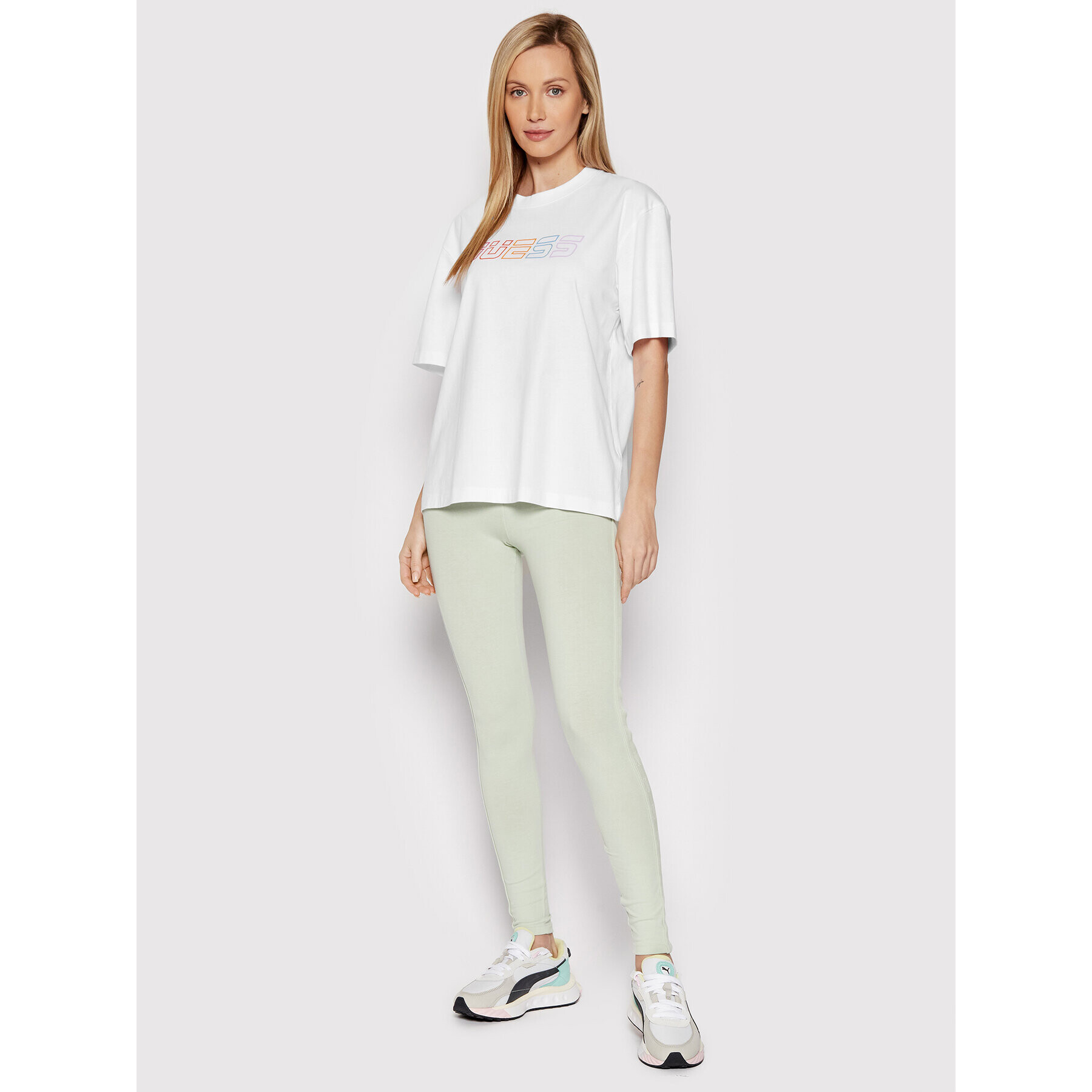 Guess Тишърт V2RI02 I3Z11 Бял Relaxed Fit - Pepit.bg