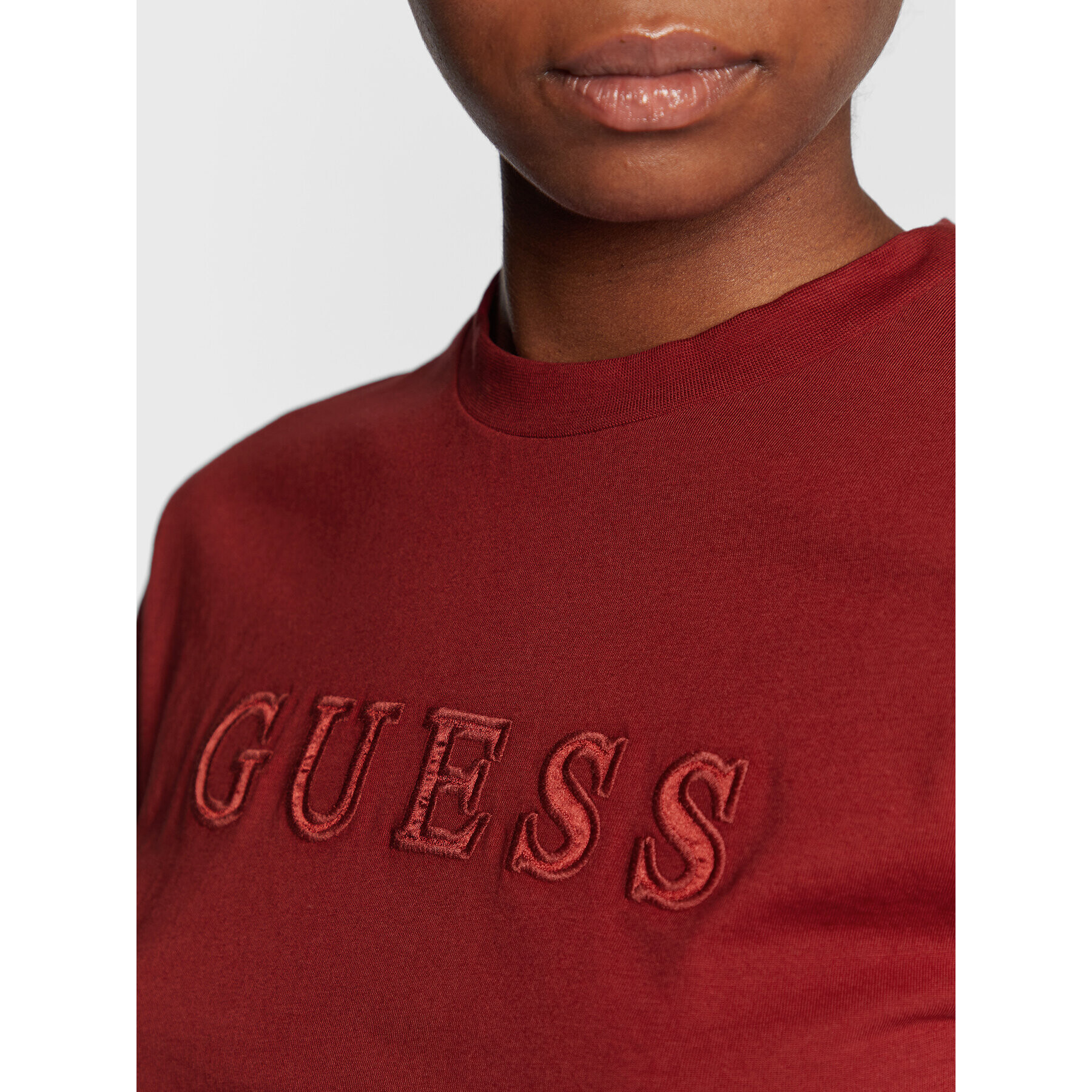 Guess Тишърт V2RI07 K8HM0 Бордо Regular Fit - Pepit.bg