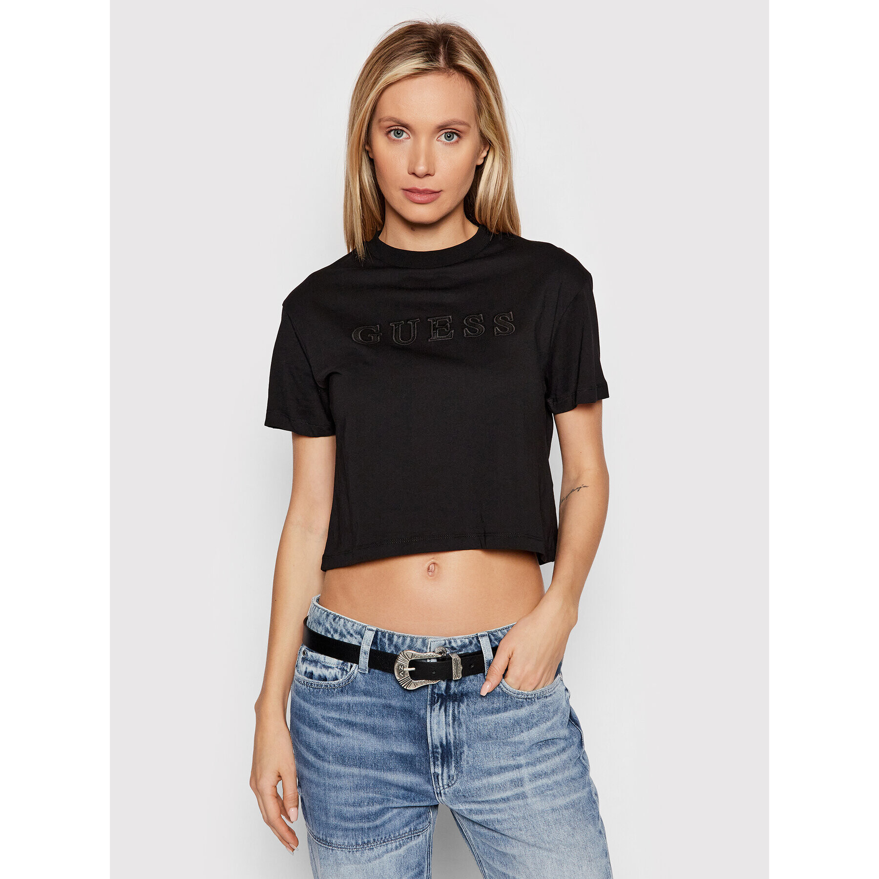 Guess Тишърт V2RI07 K8HM0 Черен Regular Fit - Pepit.bg