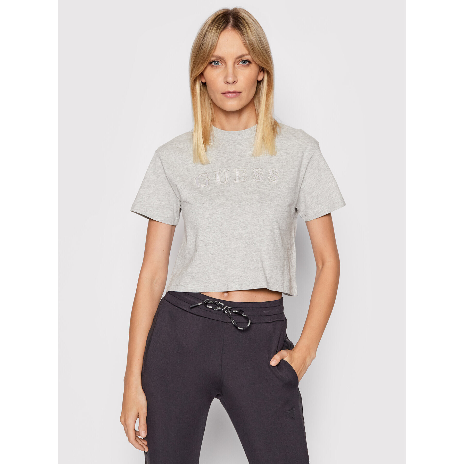 Guess Тишърт V2RI07 K8HM0 Сив Regular Fit - Pepit.bg