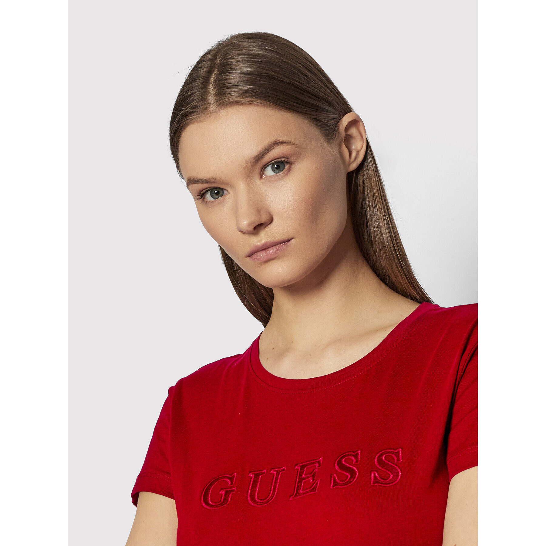 Guess Тишърт V2RI08 K8HM0 Бордо Regular Fit - Pepit.bg