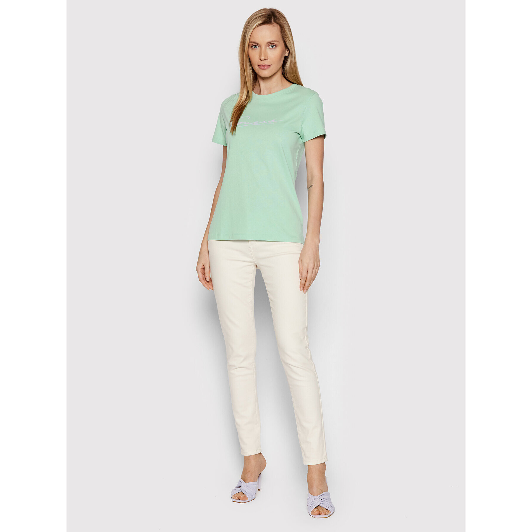 Guess Тишърт V2RI11 I3Z11 Зелен Regular Fit - Pepit.bg