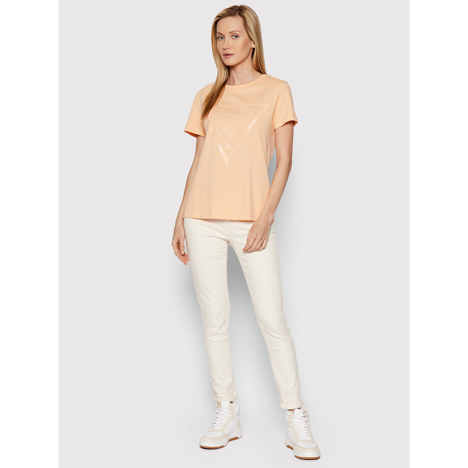 Guess Тишърт V2RI13 K8HM0 Оранжев Regular Fit - Pepit.bg