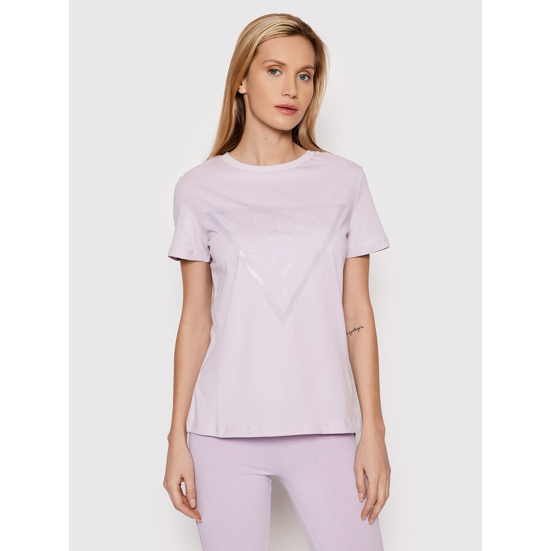 Guess Тишърт V2RI13 K8HM0 Виолетов Regular Fit - Pepit.bg
