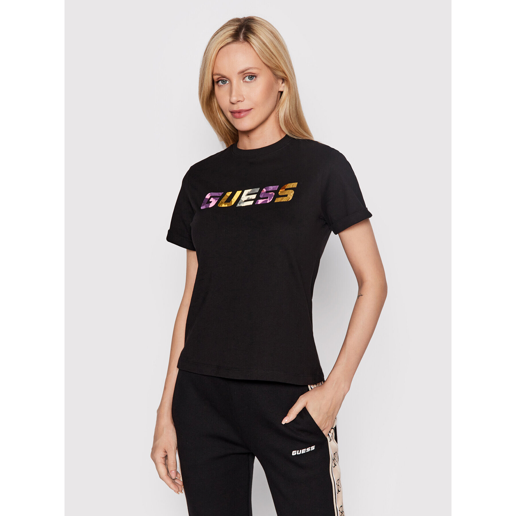 Guess Тишърт V2YI04 I3Z11 Черен Regular Fit - Pepit.bg
