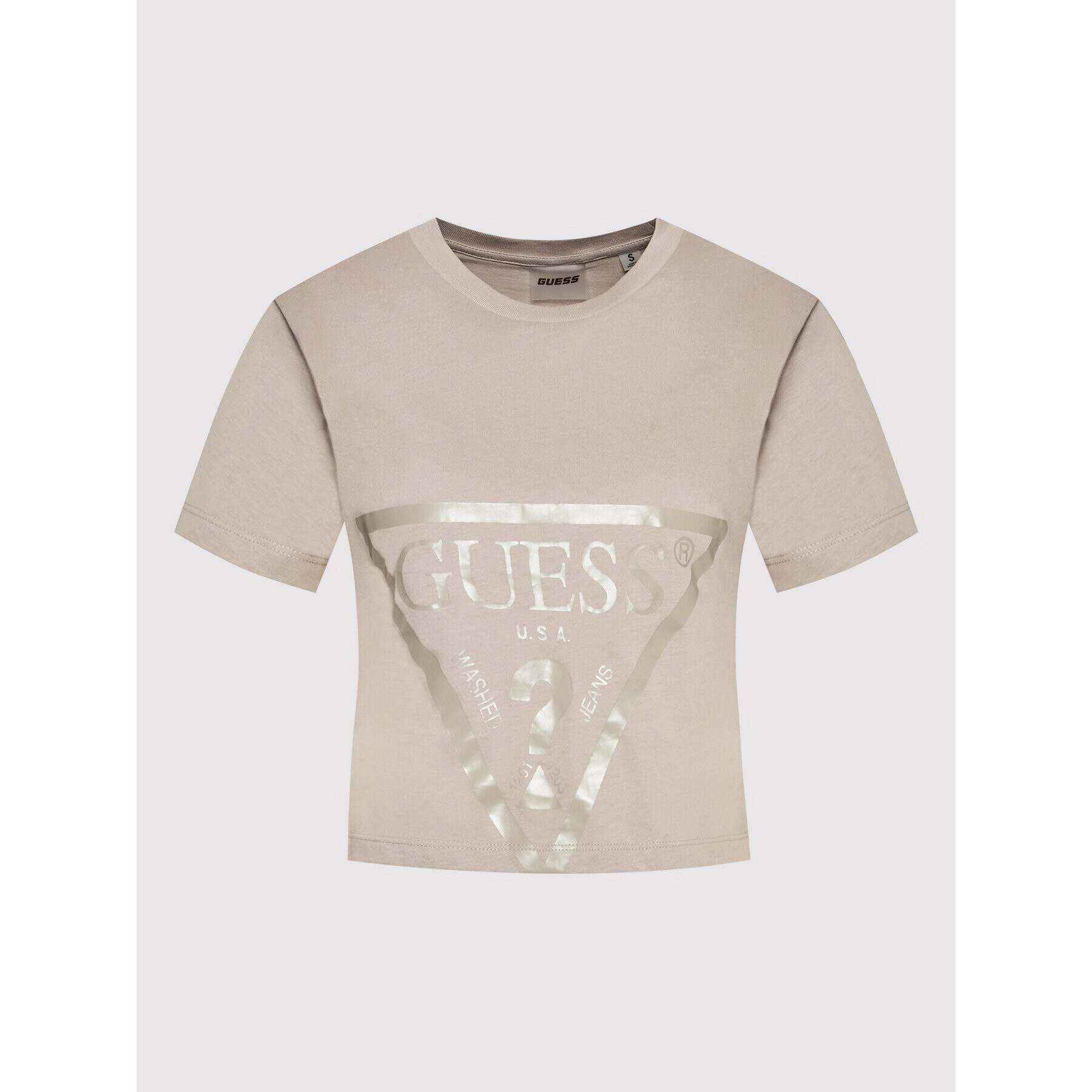 Guess Тишърт V2YI06 K8HM0 Бежов Regular Fit - Pepit.bg