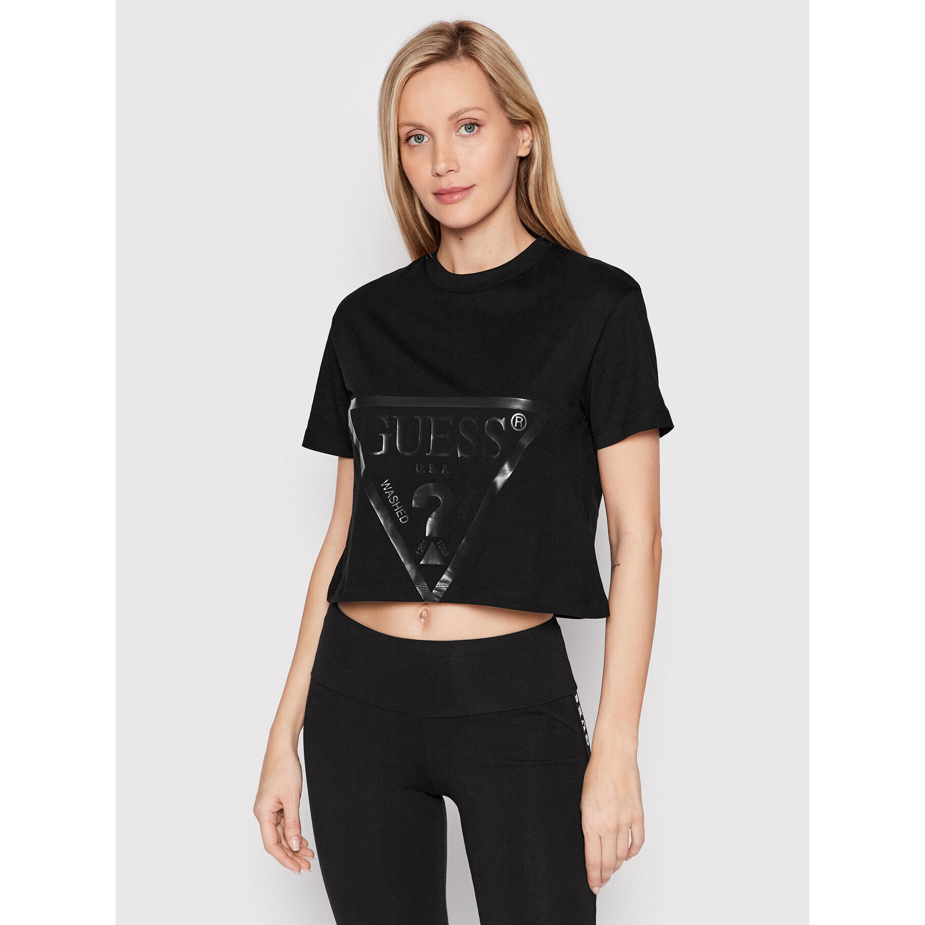 Guess Тишърт V2YI06 K8HM0 Черен Regular Fit - Pepit.bg