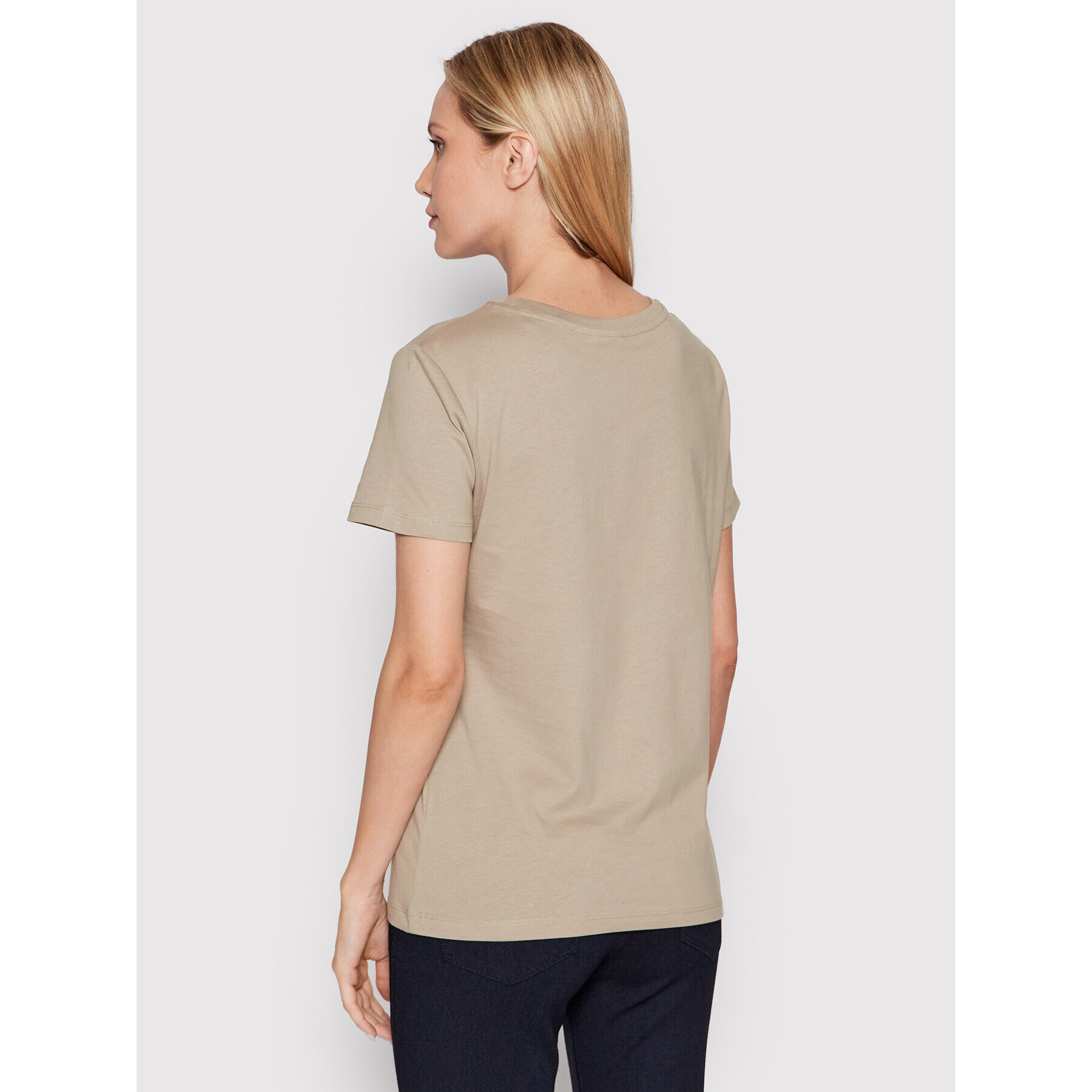 Guess Тишърт V2YI07 K8HM0 Бежов Regular Fit - Pepit.bg