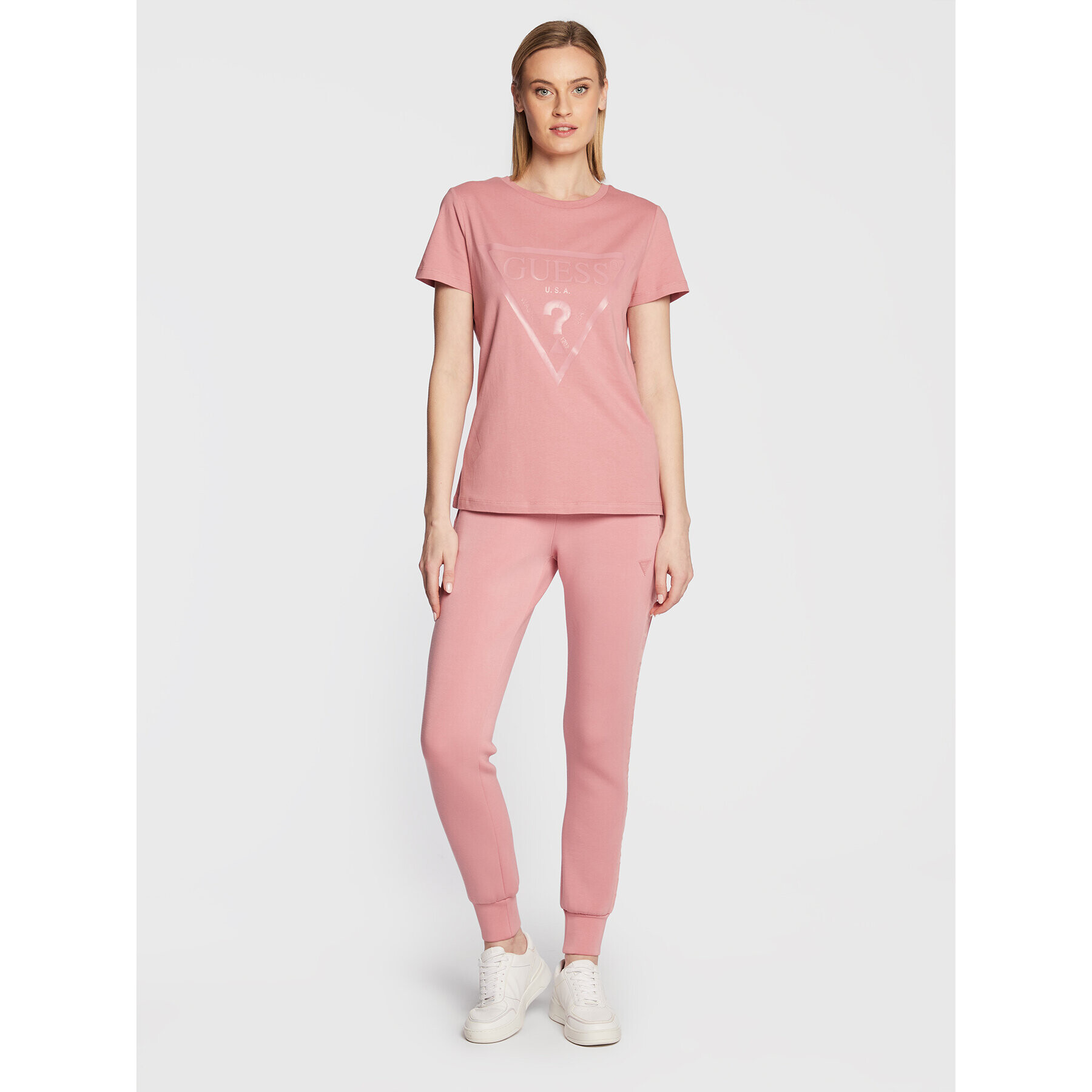Guess Тишърт V2YI07 K8HM0 Розов Regular Fit - Pepit.bg