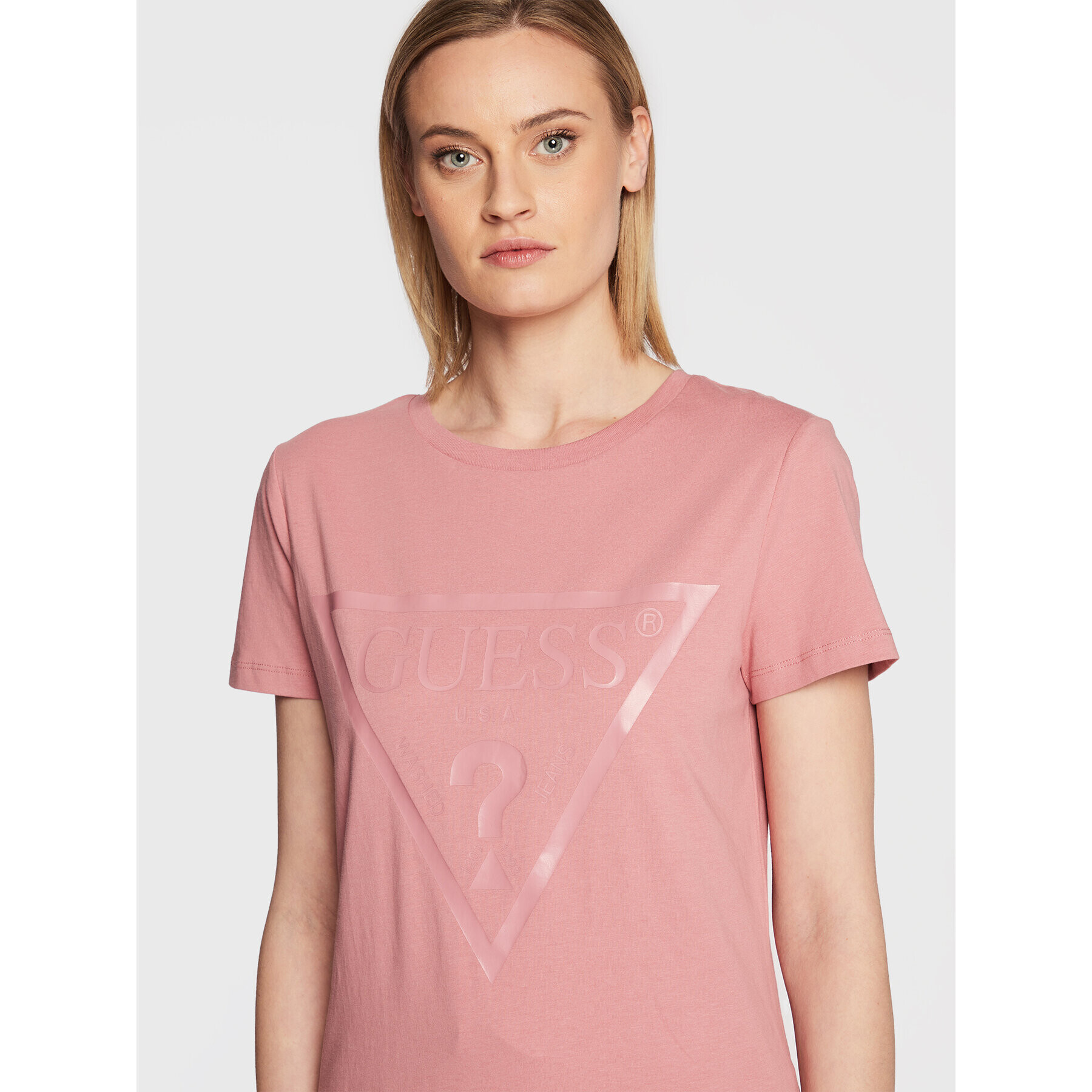 Guess Тишърт V2YI07 K8HM0 Розов Regular Fit - Pepit.bg