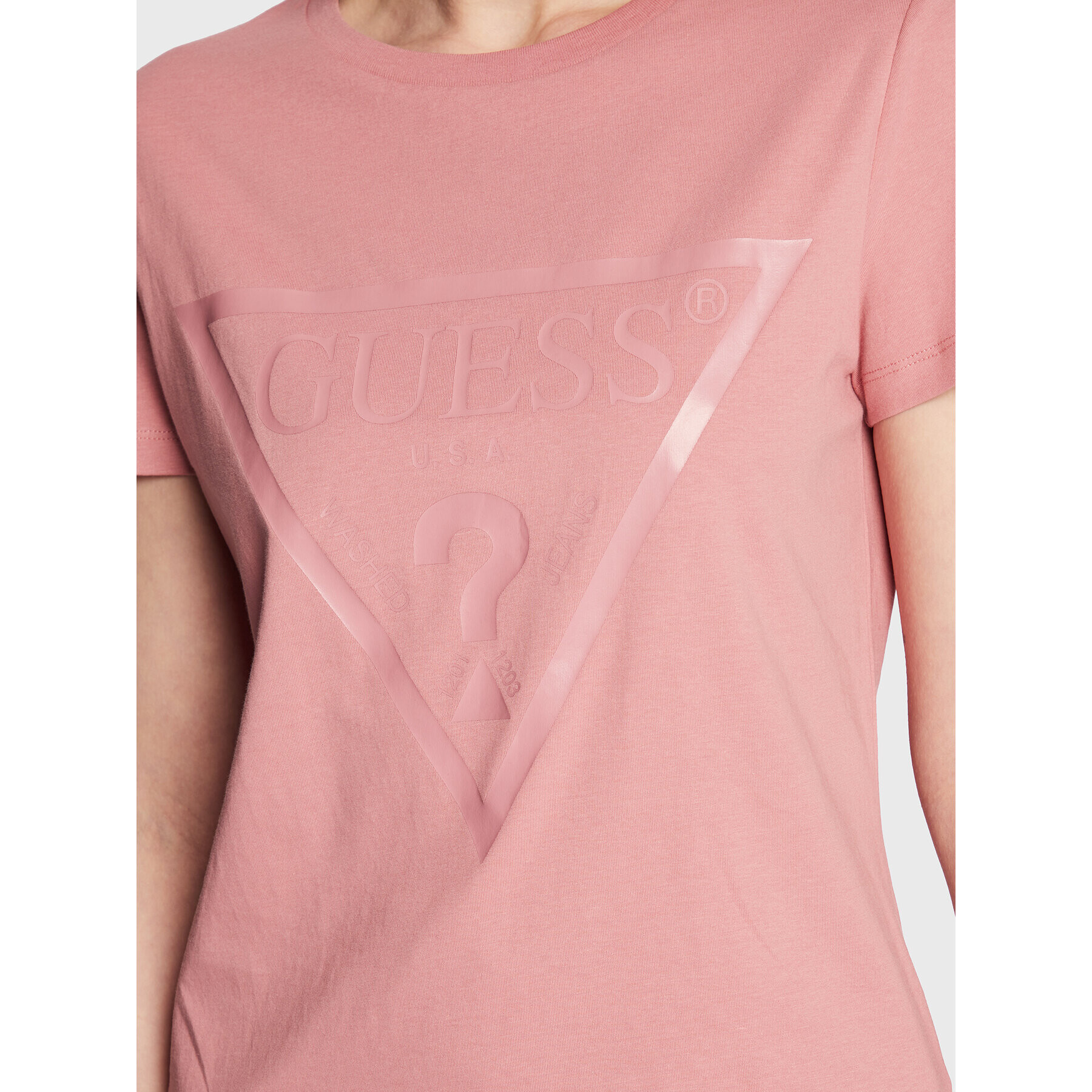 Guess Тишърт V2YI07 K8HM0 Розов Regular Fit - Pepit.bg
