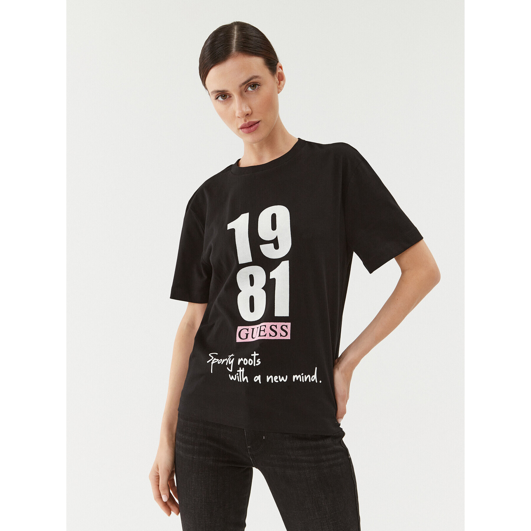 Guess Тишърт V3BI00 KA260 Черен Regular Fit - Pepit.bg