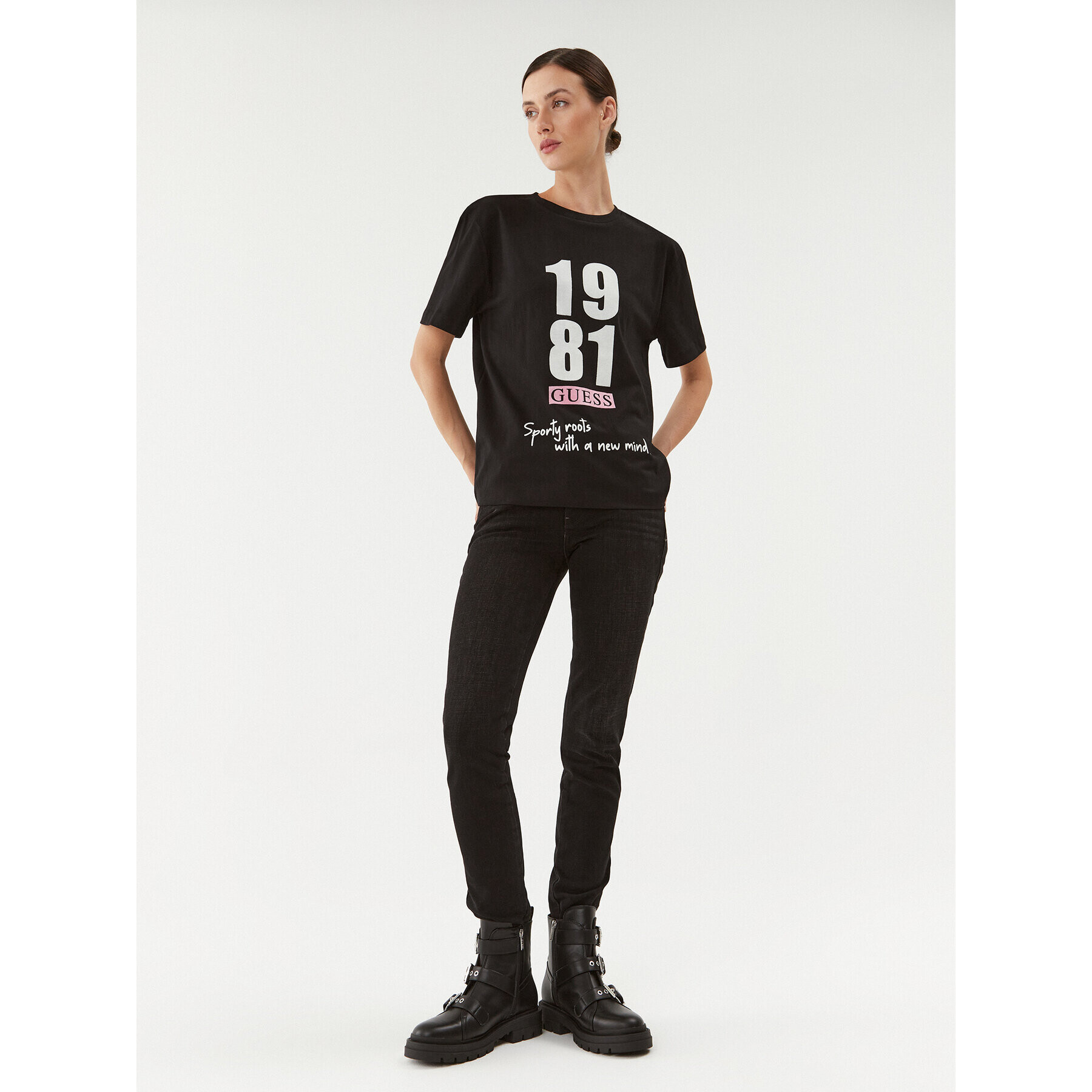 Guess Тишърт V3BI00 KA260 Черен Regular Fit - Pepit.bg