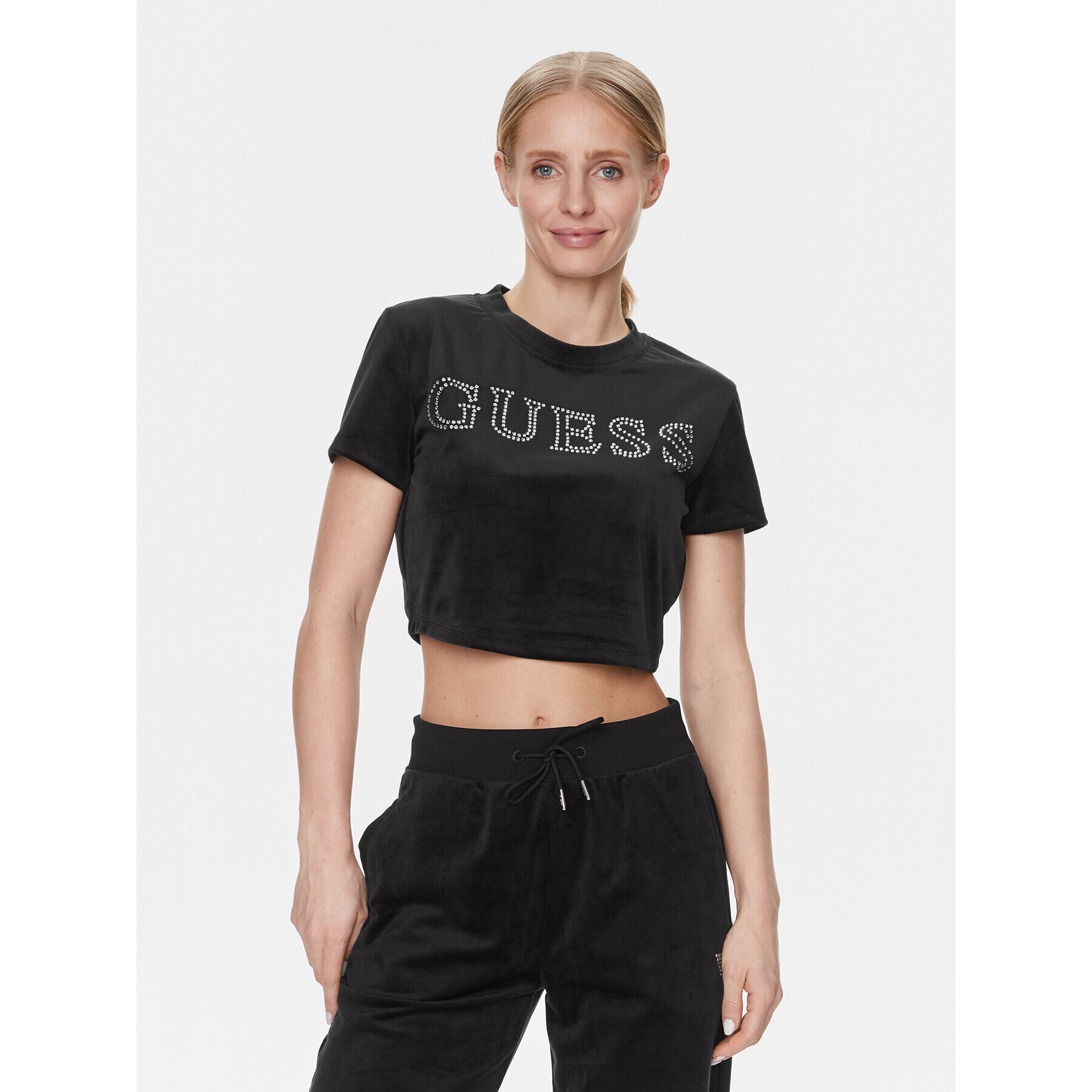 Guess Тишърт V3BI01 KBXI2 Черен Boxy Fit - Pepit.bg