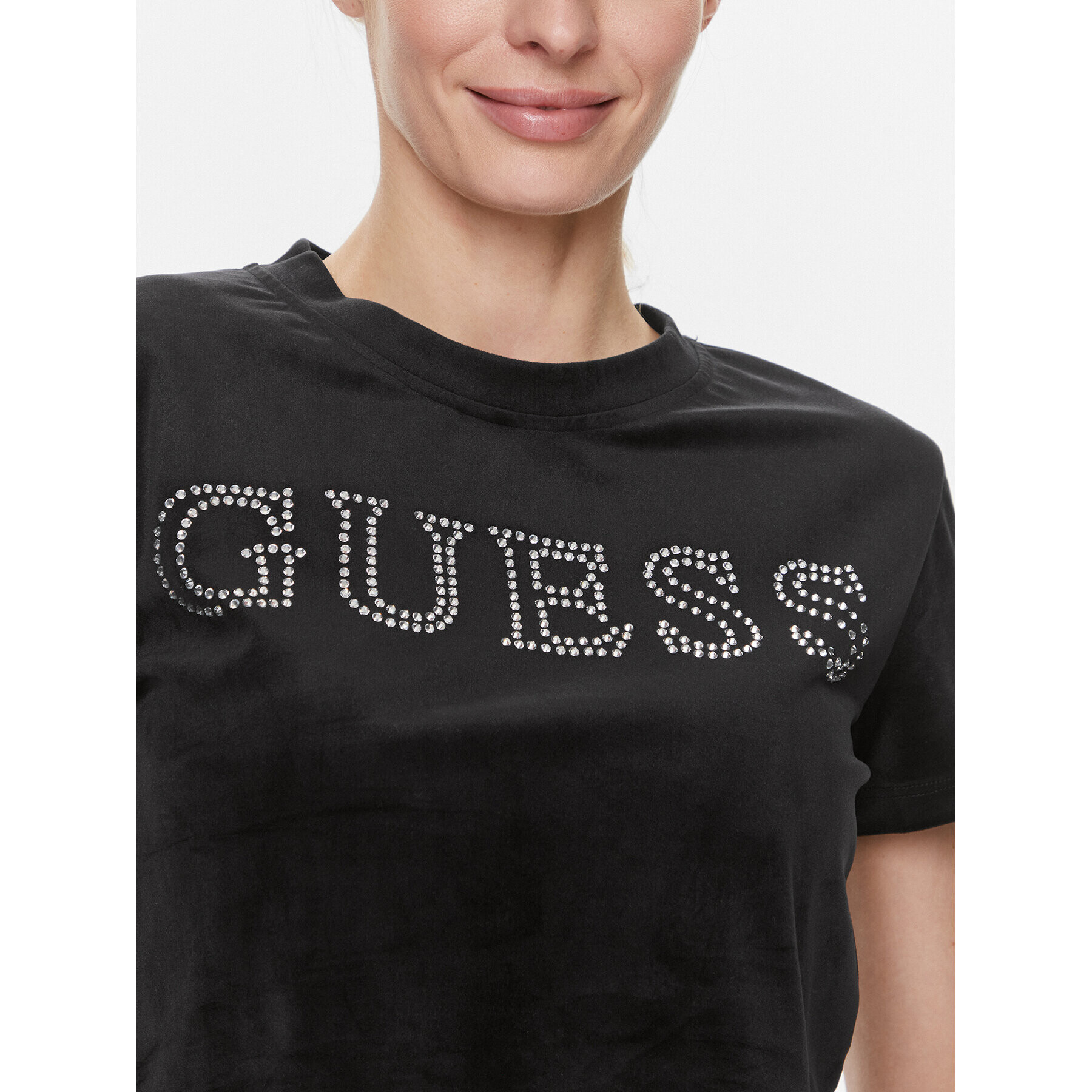 Guess Тишърт V3BI01 KBXI2 Черен Boxy Fit - Pepit.bg