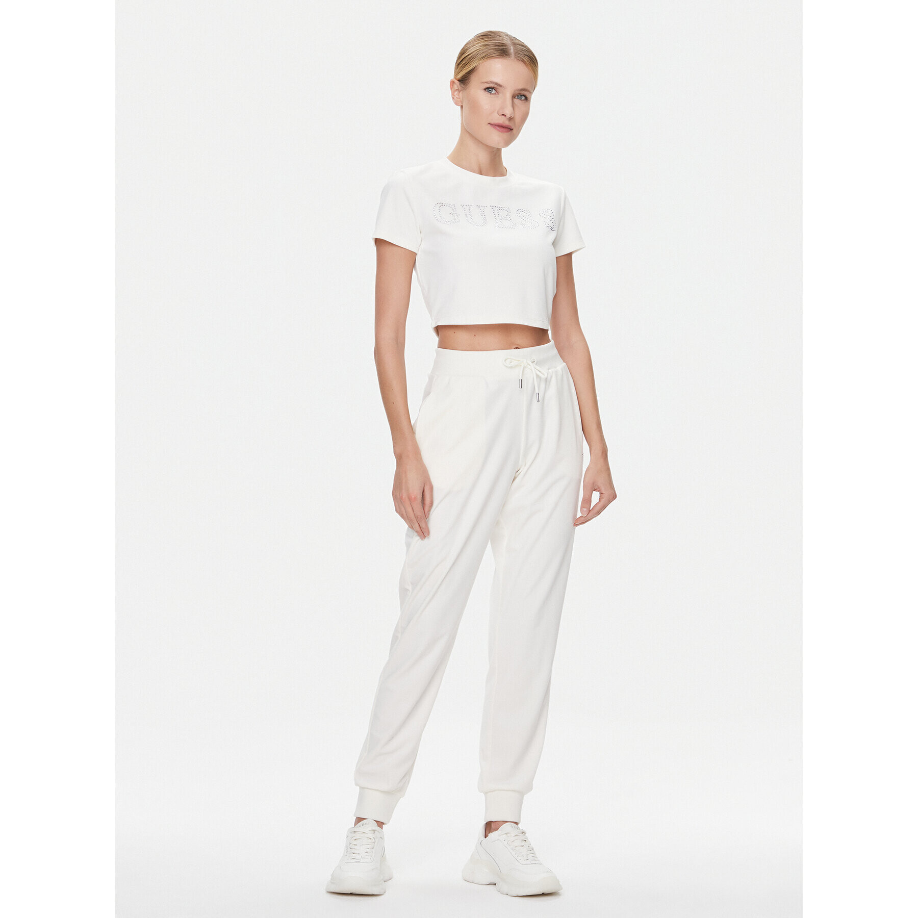 Guess Тишърт V3BI01 KBXI2 Екрю Boxy Fit - Pepit.bg