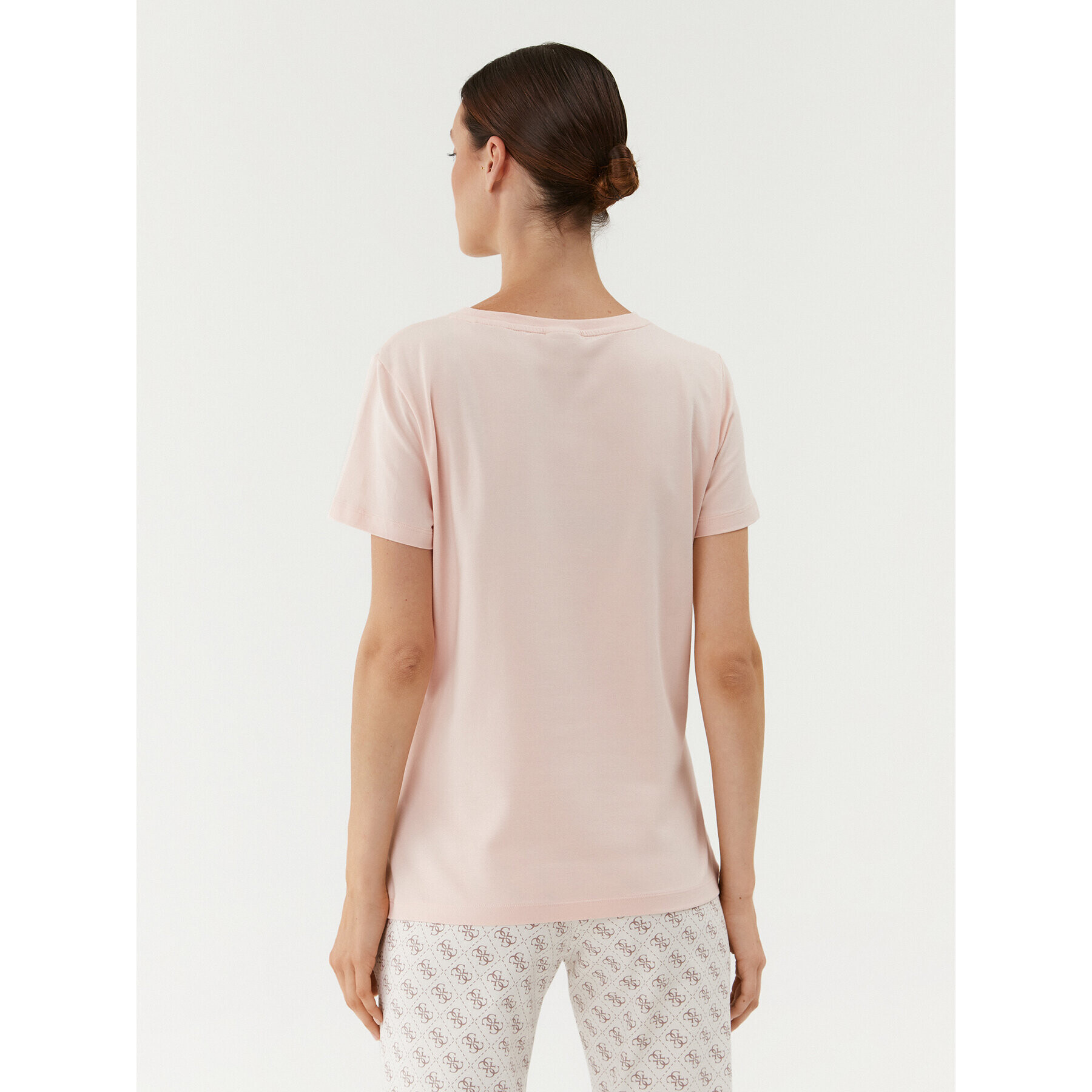 Guess Тишърт V3BI11 J1314 Екрю Regular Fit - Pepit.bg