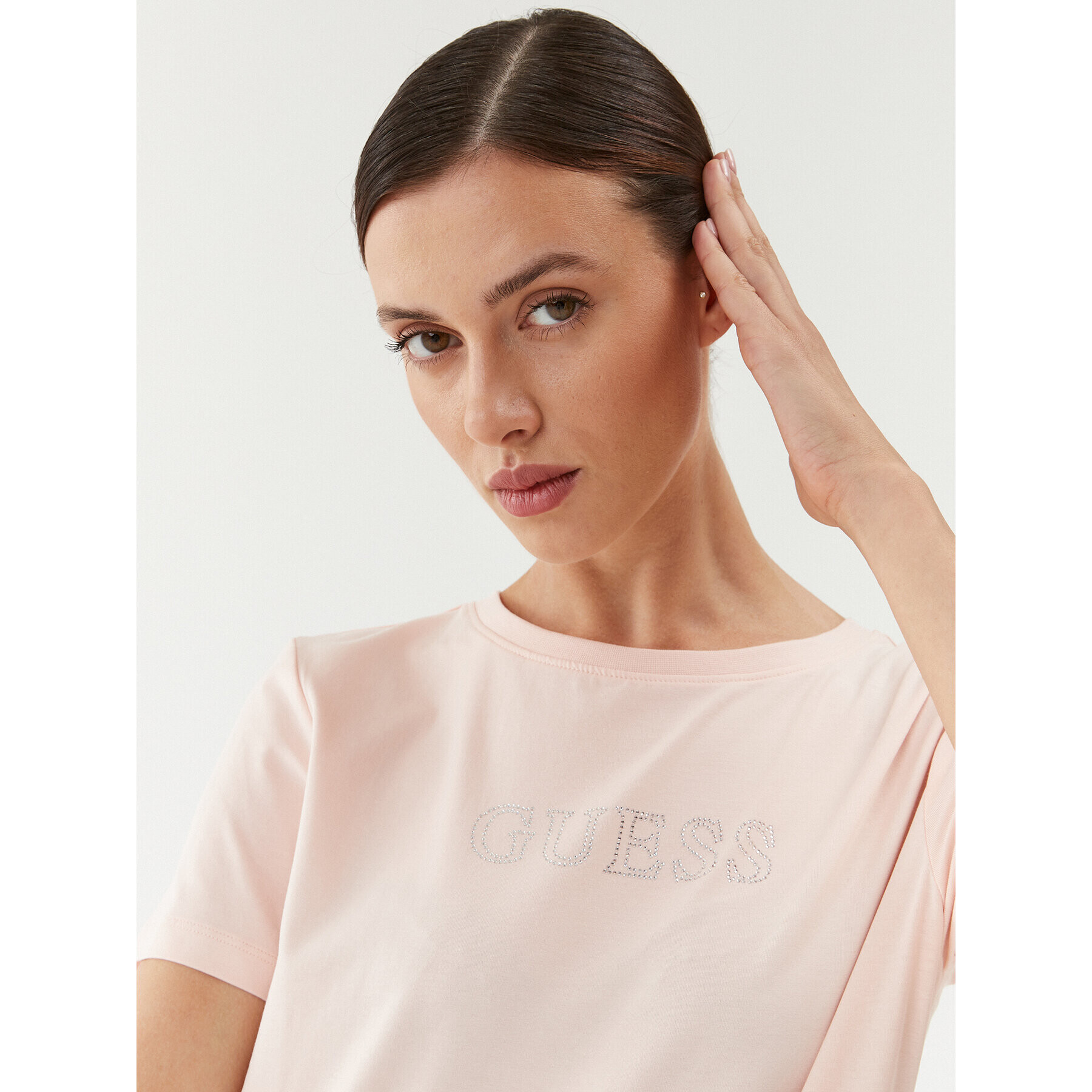 Guess Тишърт V3BI11 J1314 Екрю Regular Fit - Pepit.bg