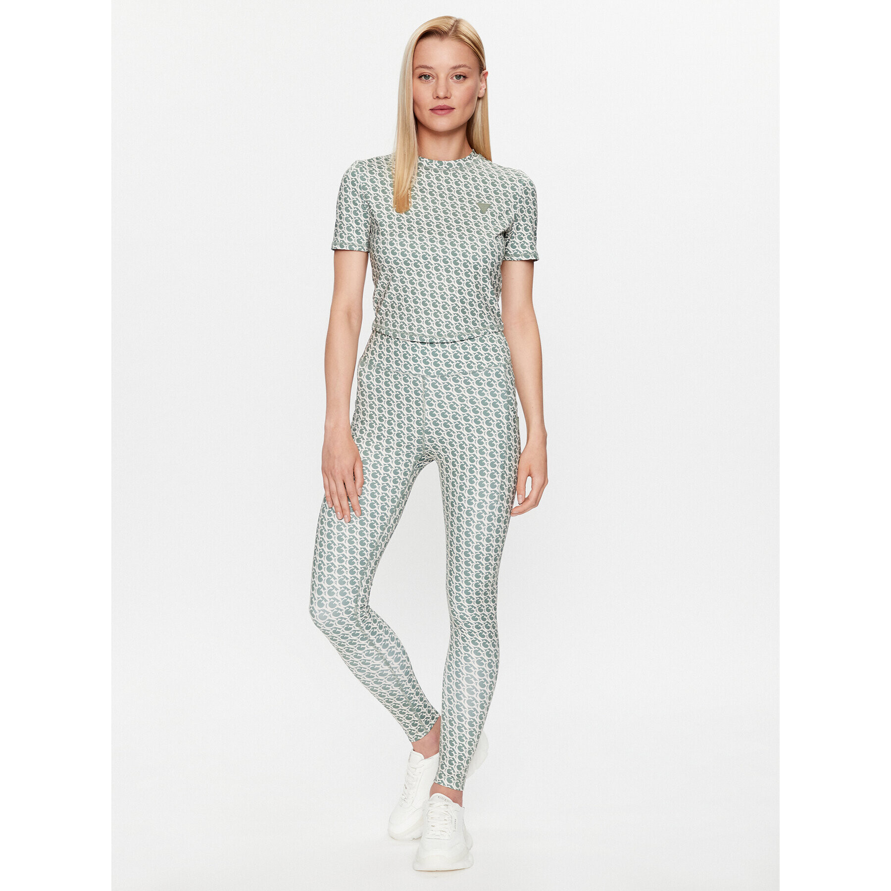 Guess Тишърт V3GP18 MC03W Зелен Regular Fit - Pepit.bg