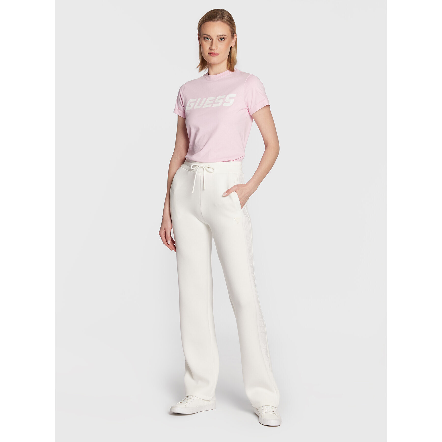 Guess Тишърт V3RI02 I3Z14 Розов Regular Fit - Pepit.bg