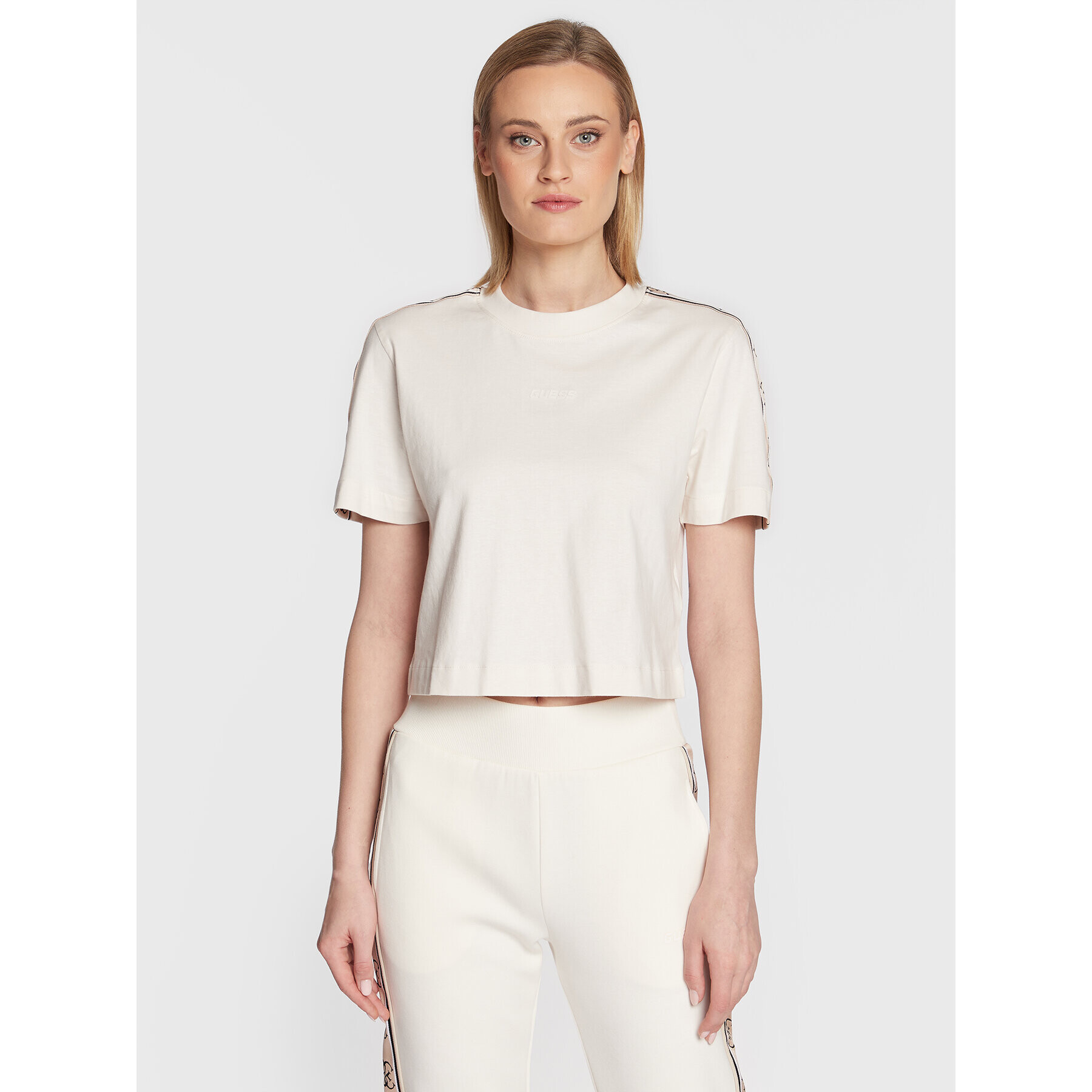 Guess Тишърт V3RI08 I3Z14 Бежов Relaxed Fit - Pepit.bg
