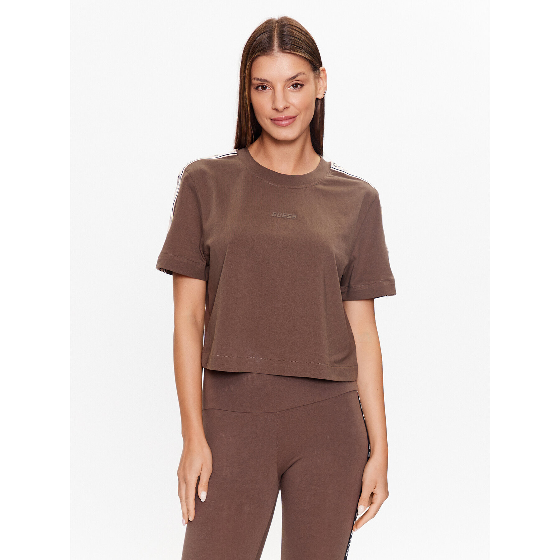 Guess Тишърт V3RI08 I3Z14 Каки Regular Fit - Pepit.bg