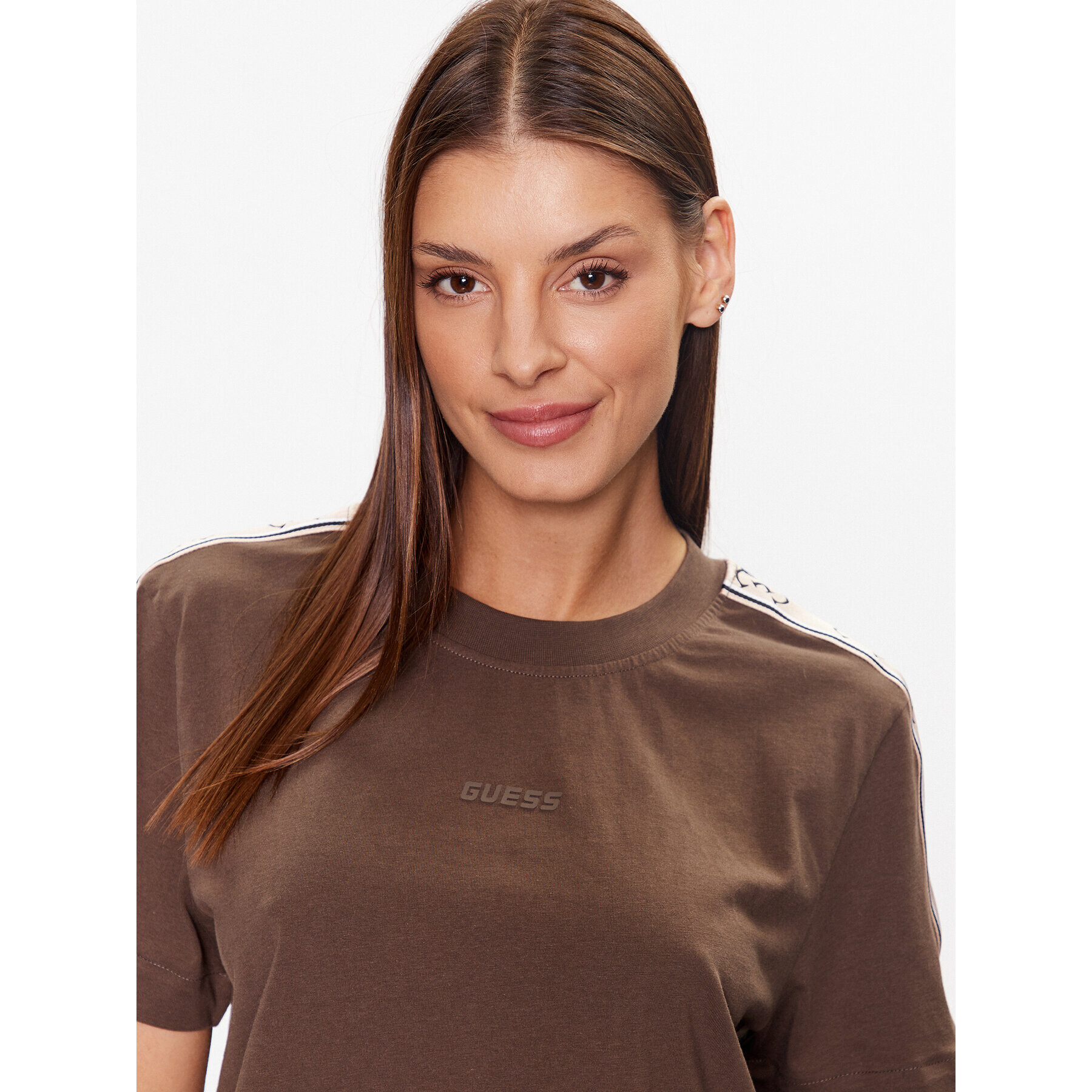 Guess Тишърт V3RI08 I3Z14 Каки Regular Fit - Pepit.bg