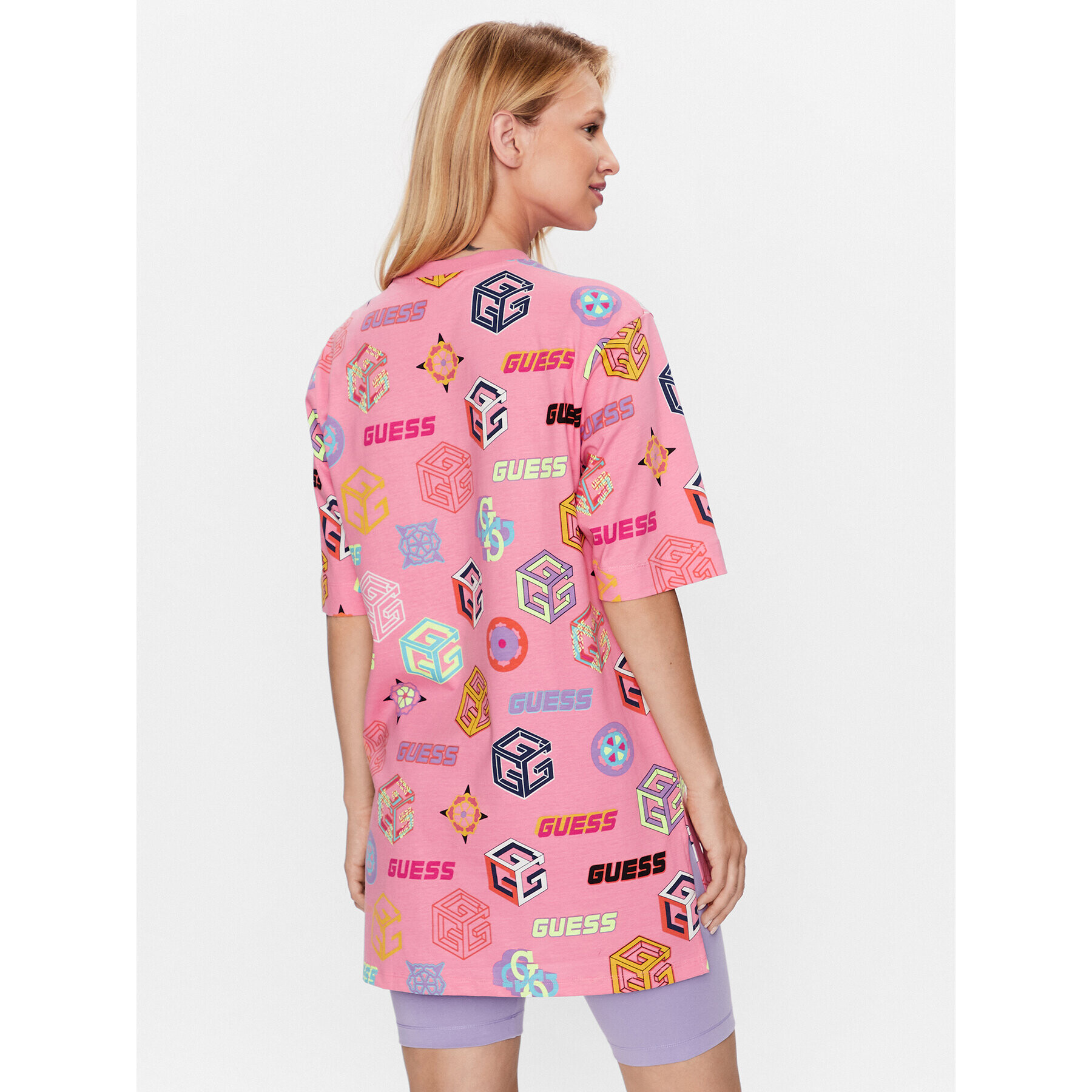 Guess Тишърт V3YI05 I3Z14 Розов Regular Fit - Pepit.bg