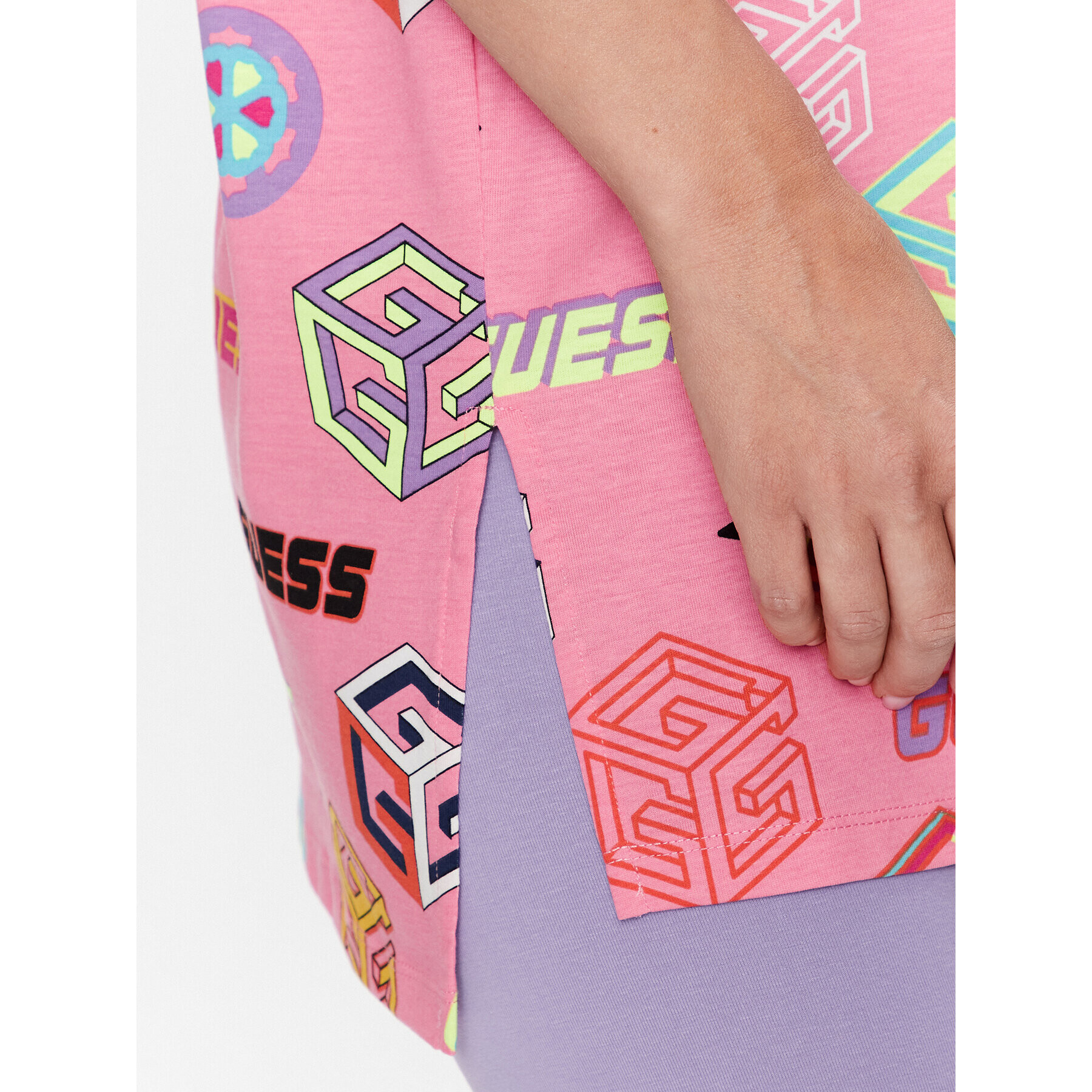 Guess Тишърт V3YI05 I3Z14 Розов Regular Fit - Pepit.bg