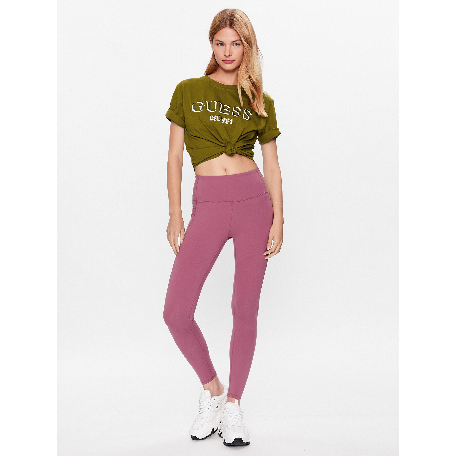 Guess Тишърт V3YI16 I3Z14 Зелен Regular Fit - Pepit.bg