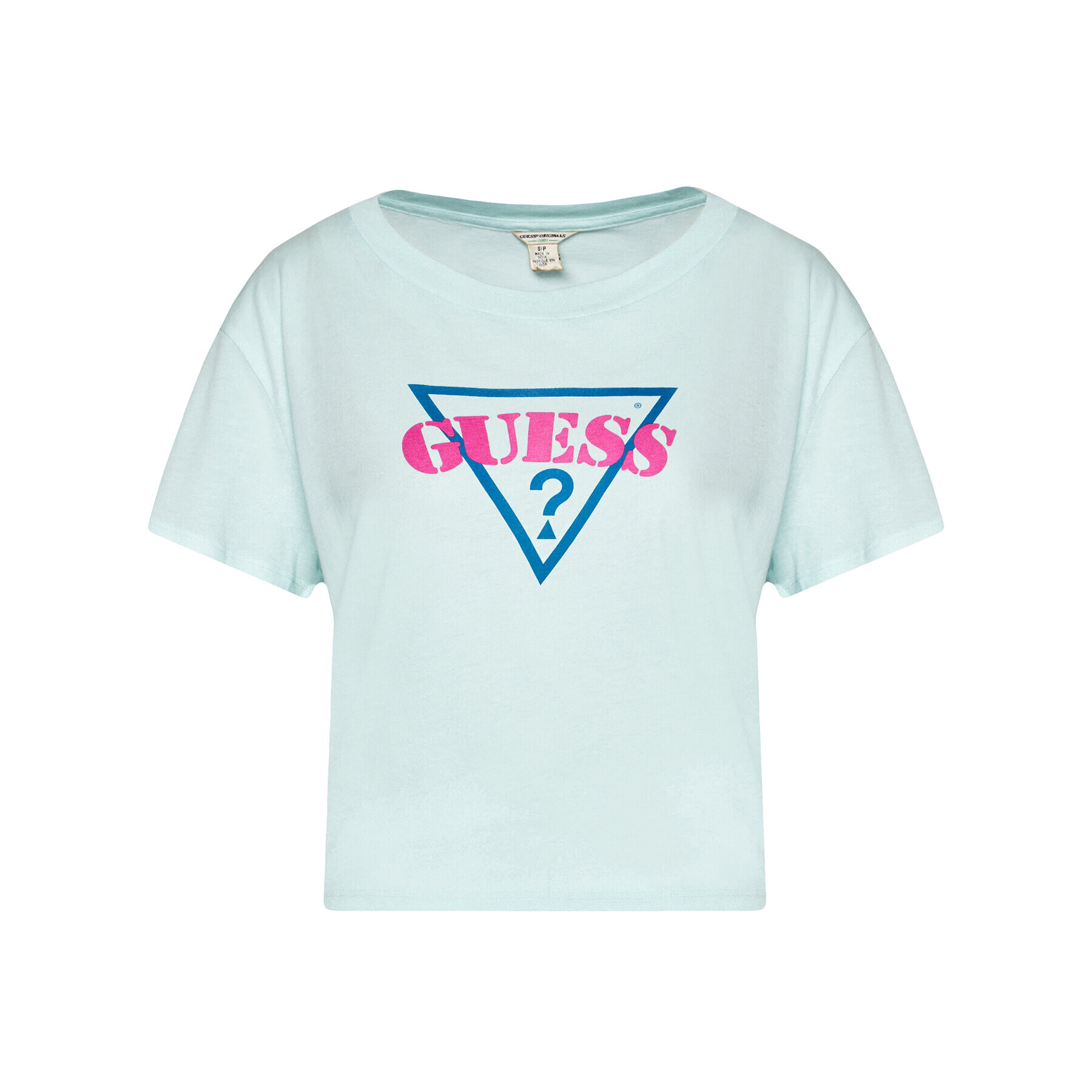 Guess Тишърт W0GI80 K19U4 Син Regular Fit - Pepit.bg