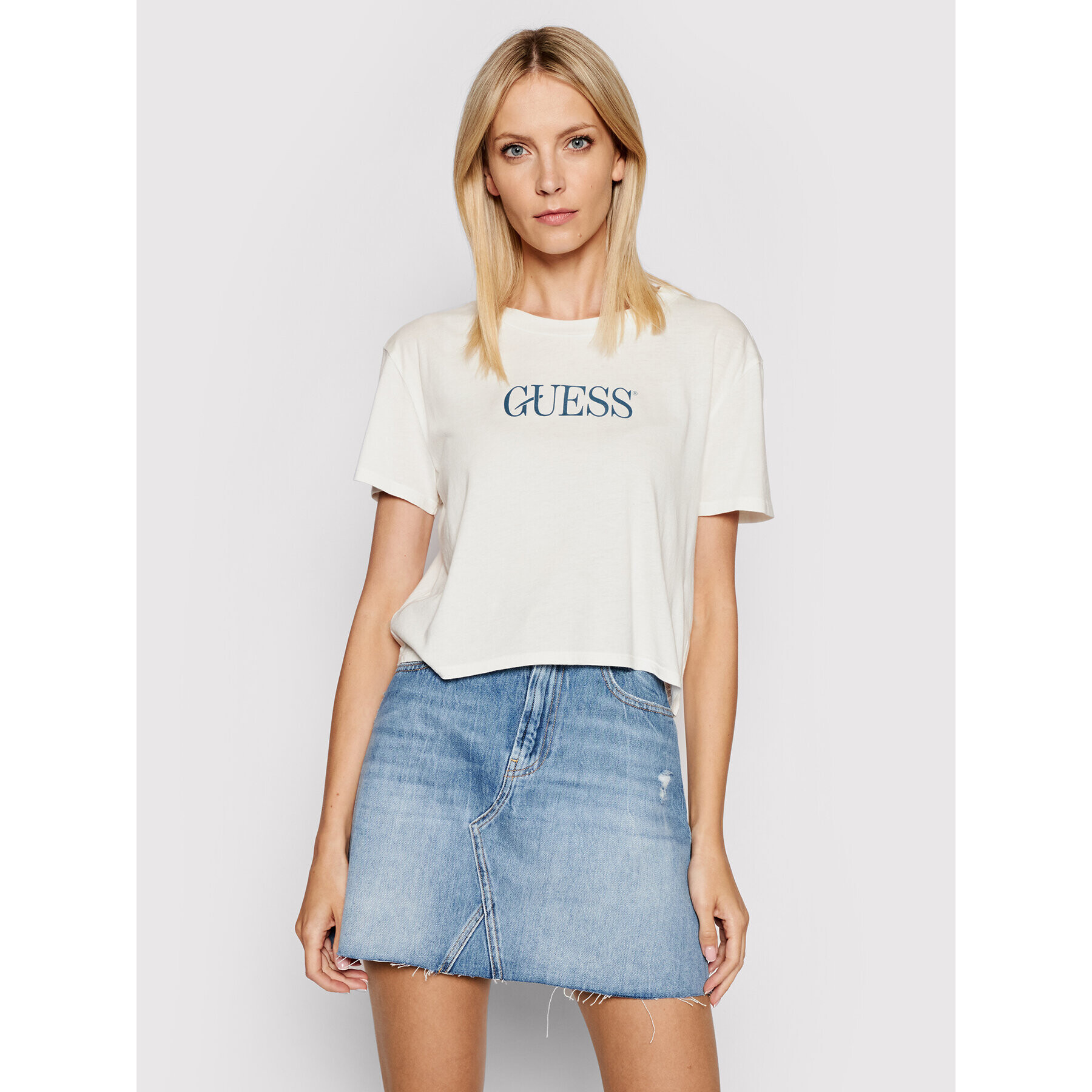 Guess Тишърт W0GP90 K19U4 Бял Regular Fit - Pepit.bg