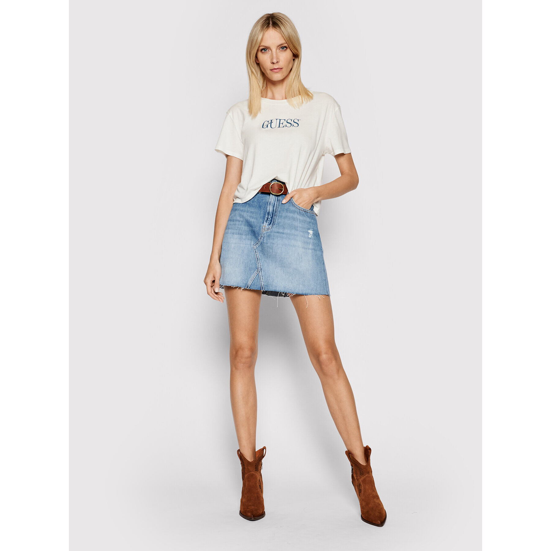 Guess Тишърт W0GP90 K19U4 Бял Regular Fit - Pepit.bg