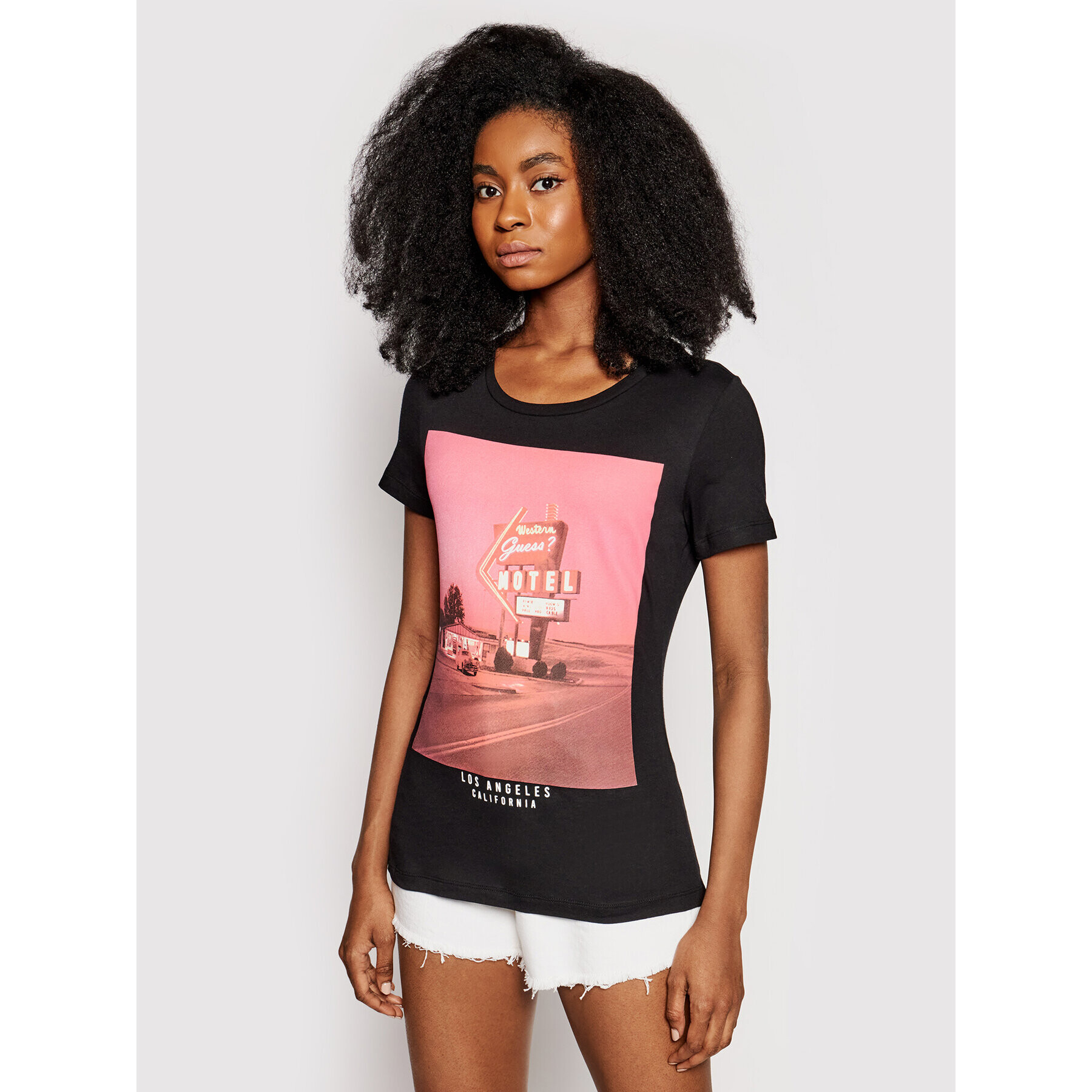 Guess Тишърт W1GI49 K46D0 Черен Regular Fit - Pepit.bg