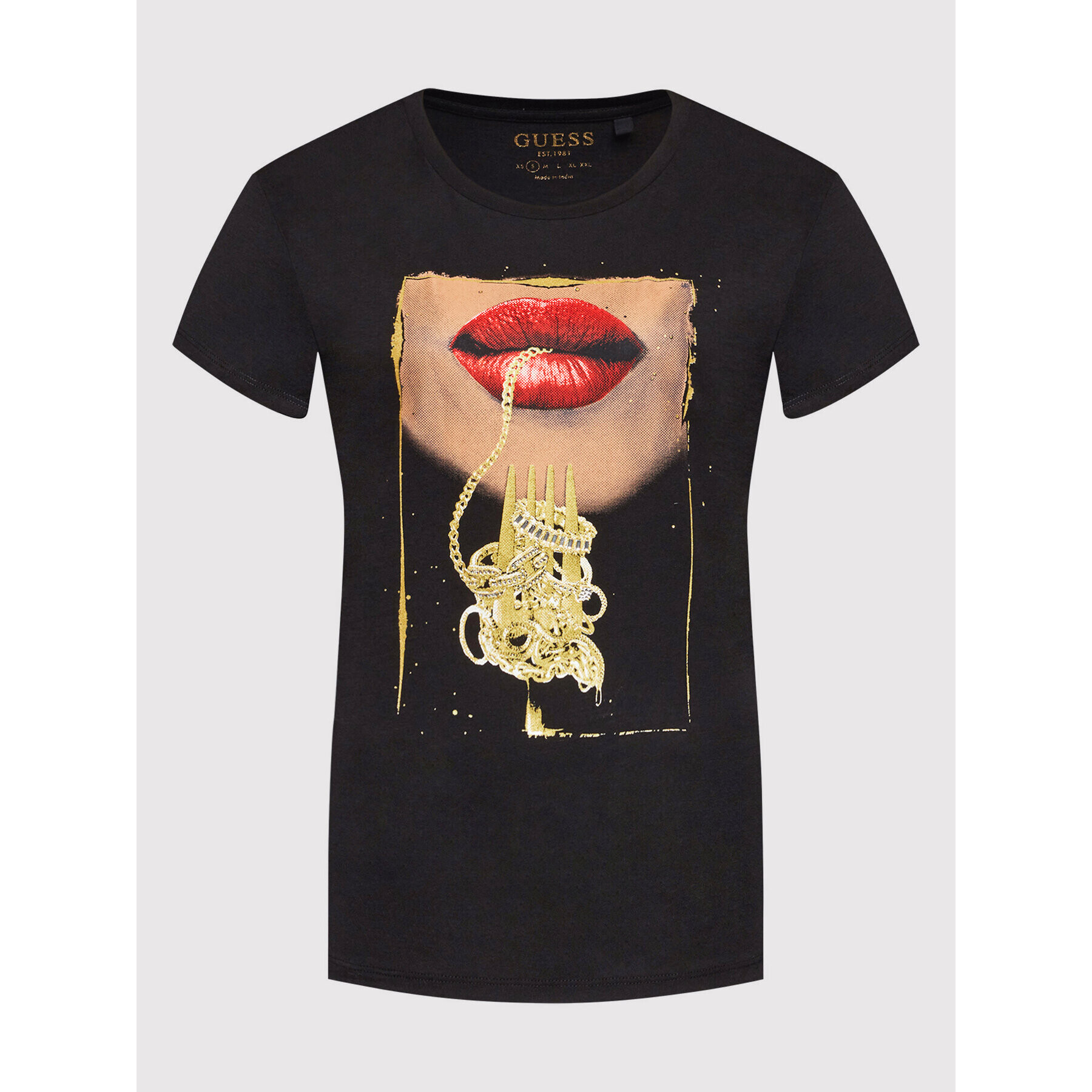 Guess Тишърт W1RI07 K9SN4 Черен Regular Fit - Pepit.bg